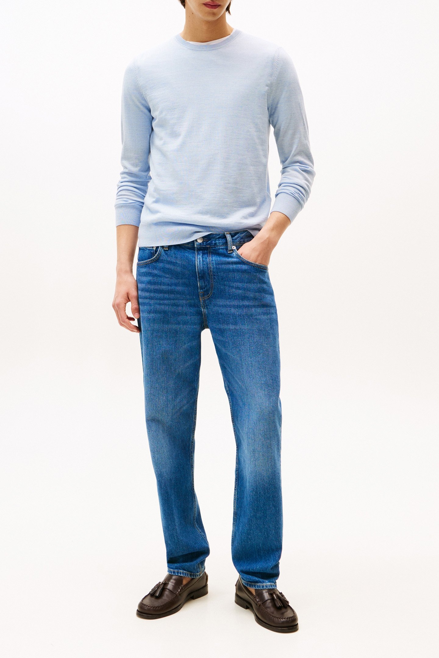 DC FINE MERINO WOOL SLIM FIT SWEATER BLUE 2