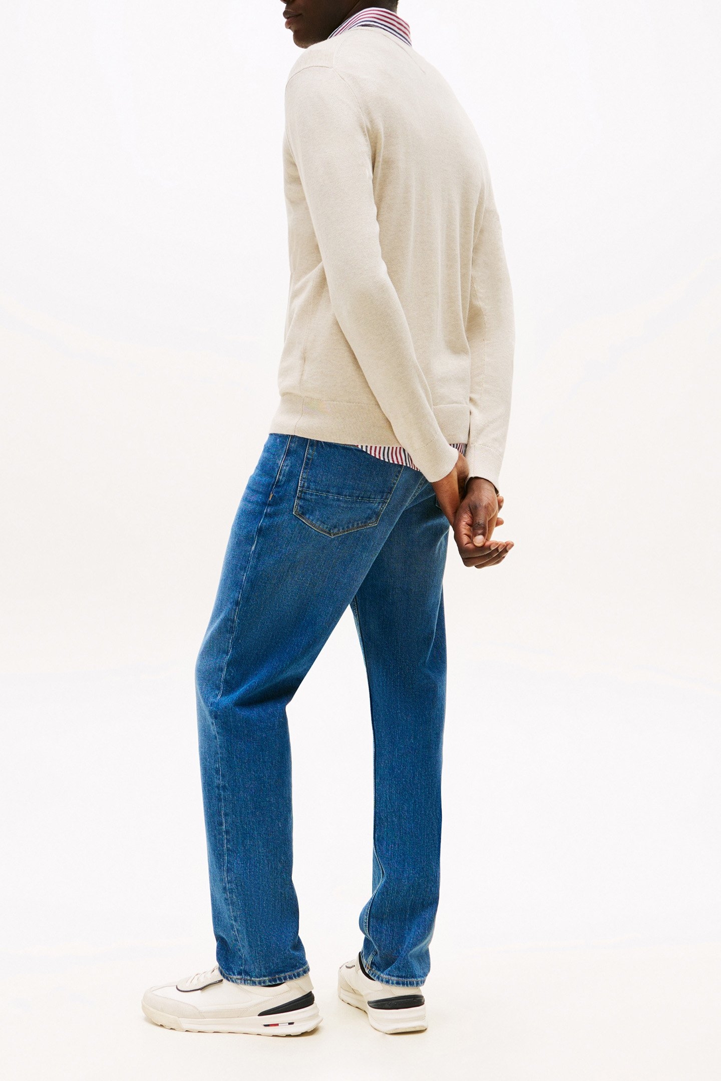 ESSENTIAL SSNL RELAXED FIT CREW NECK PULLOVER CREME 3