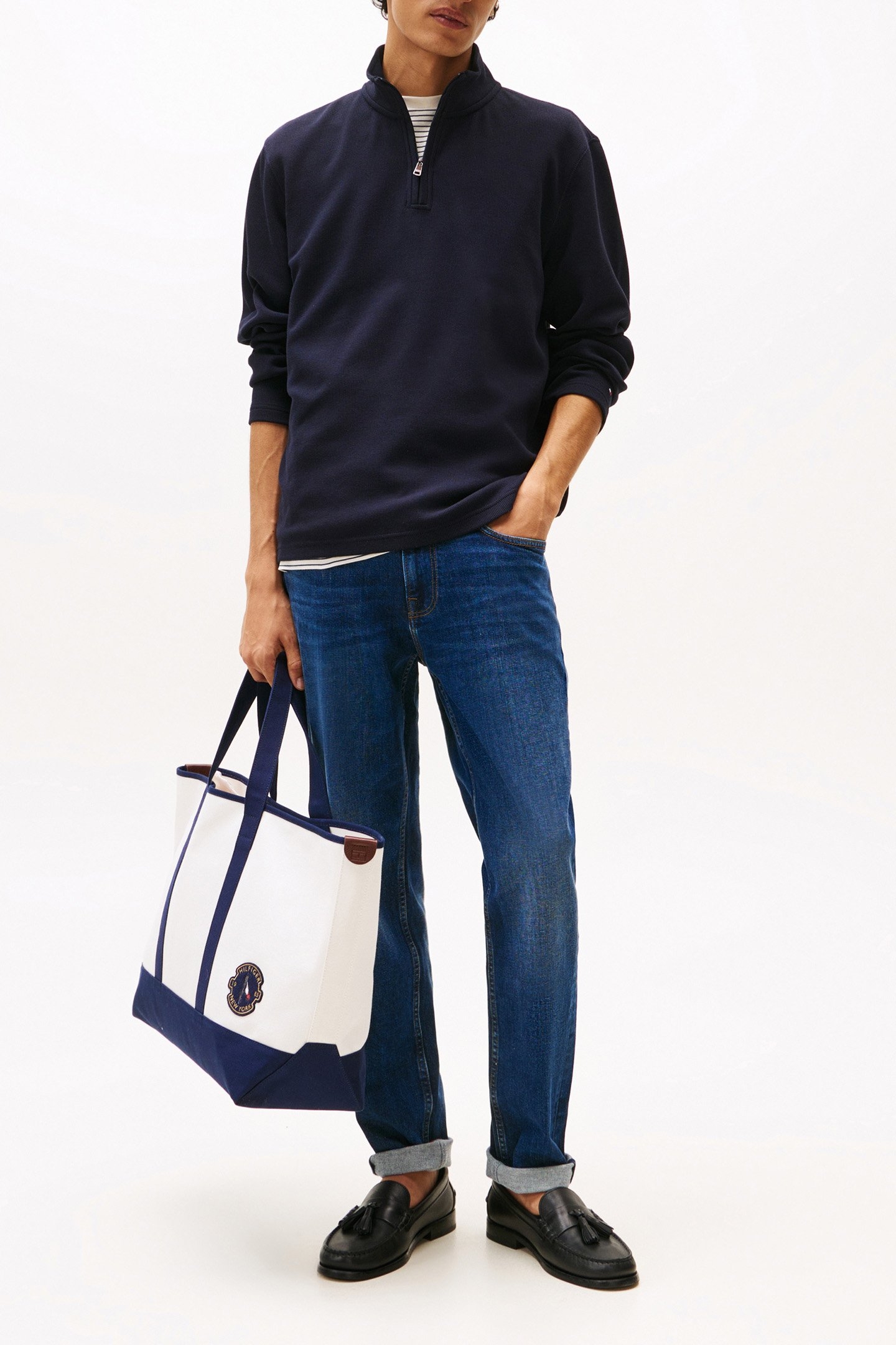 COTTON MODAL WAFFLE DESERT SKY 2