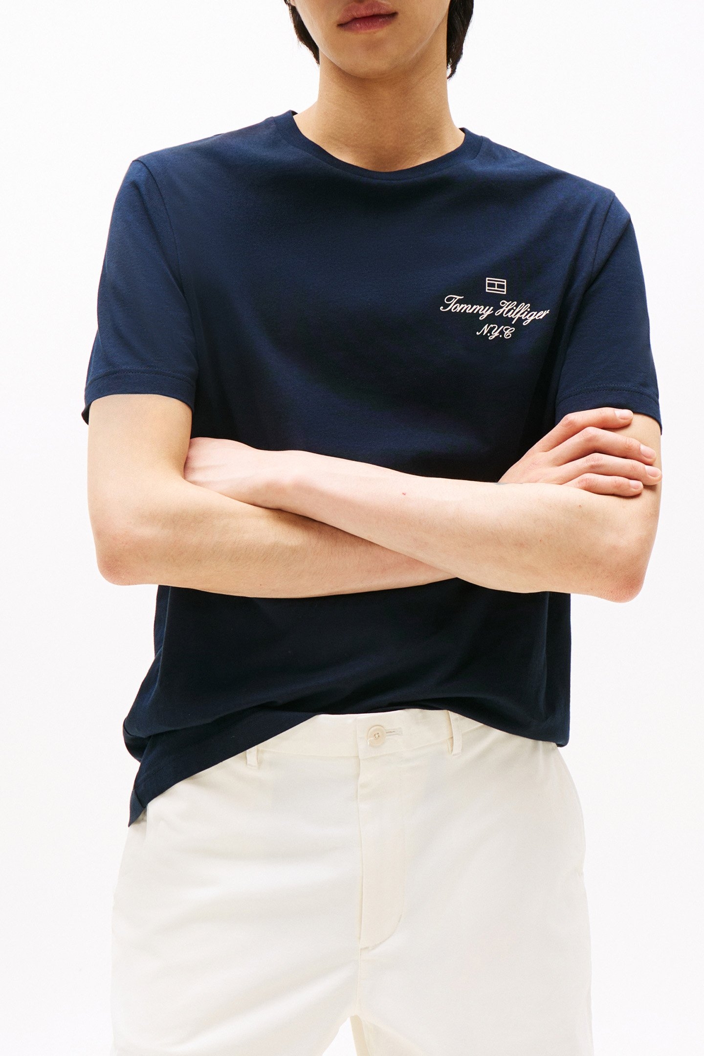 OUTLINE FLAG SCRIPT TEE REG FIT DESERT SKY BLUE 1