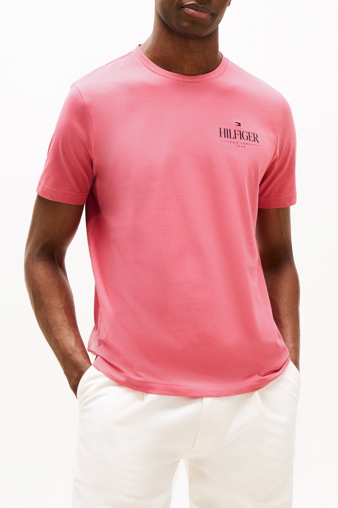 HILFIGER STACK TEE REGULAR FIT T-SHIRT ROZE 1