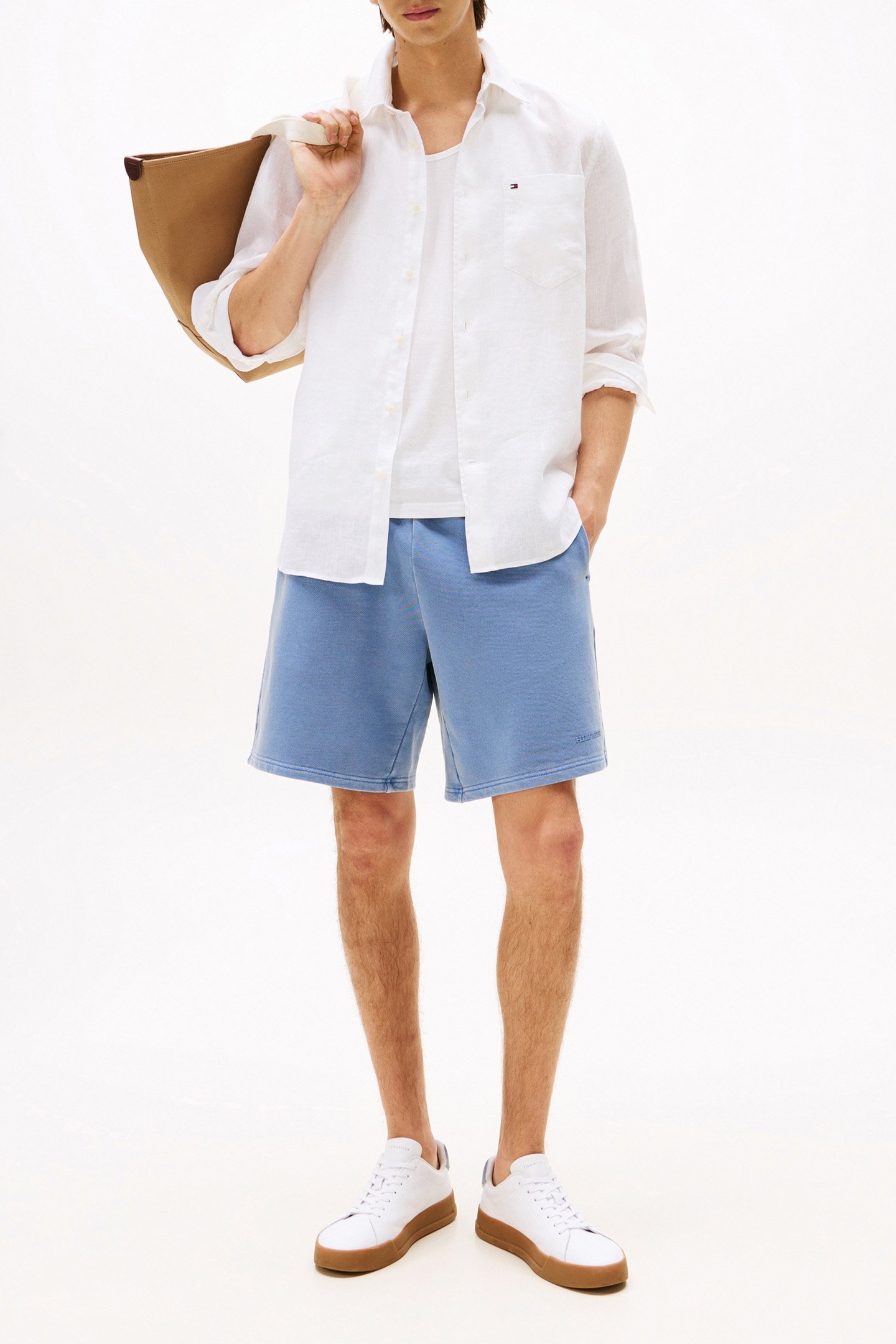 PIECE DYE LINEN RF SHIRT WHITE 2