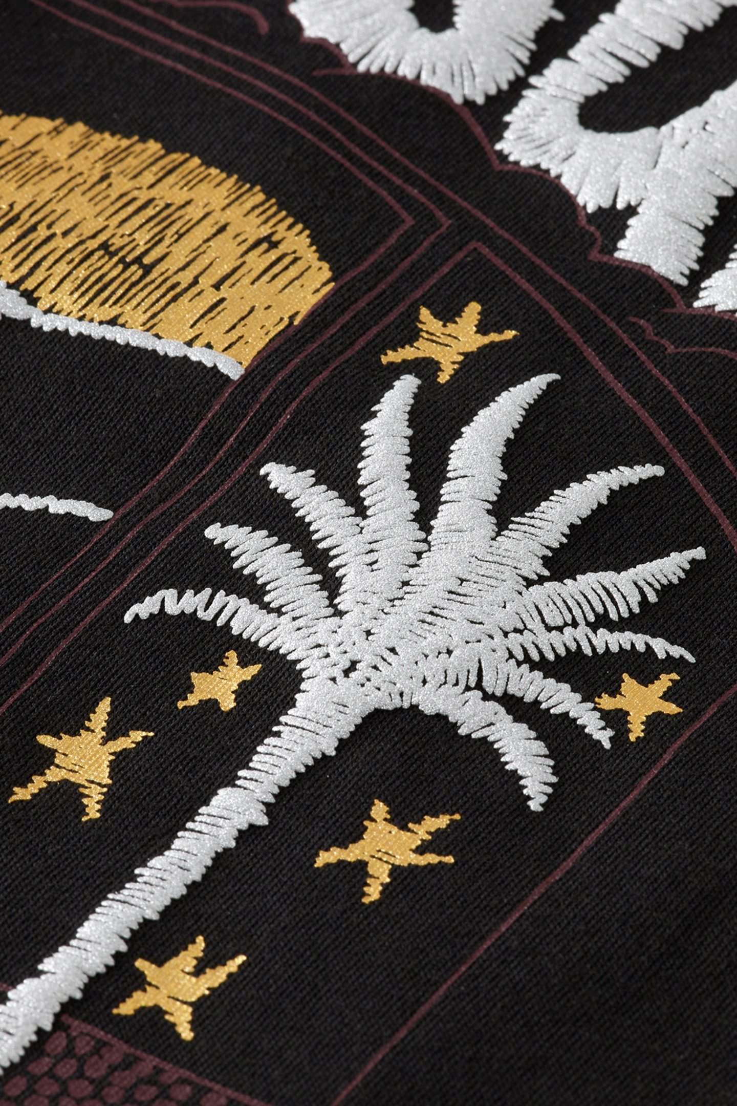 FRONT BACK FESTIVE ARTWORK RELAXED FIT T-SHIRT EVENING BLACK 7