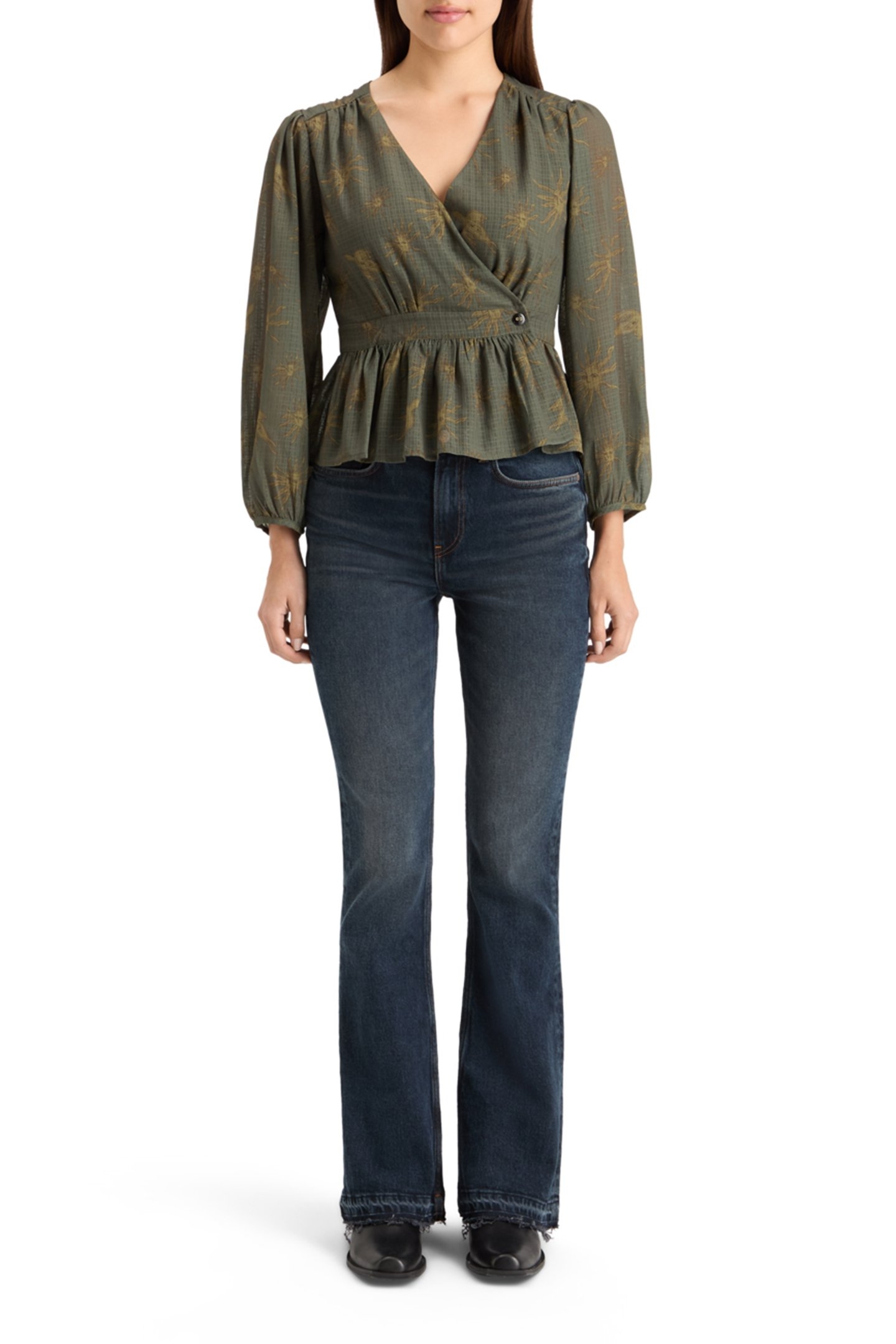 THE CHARM FLARED JEANS WITH EMBROIDERY DETAILS — ROAD TRIP 7