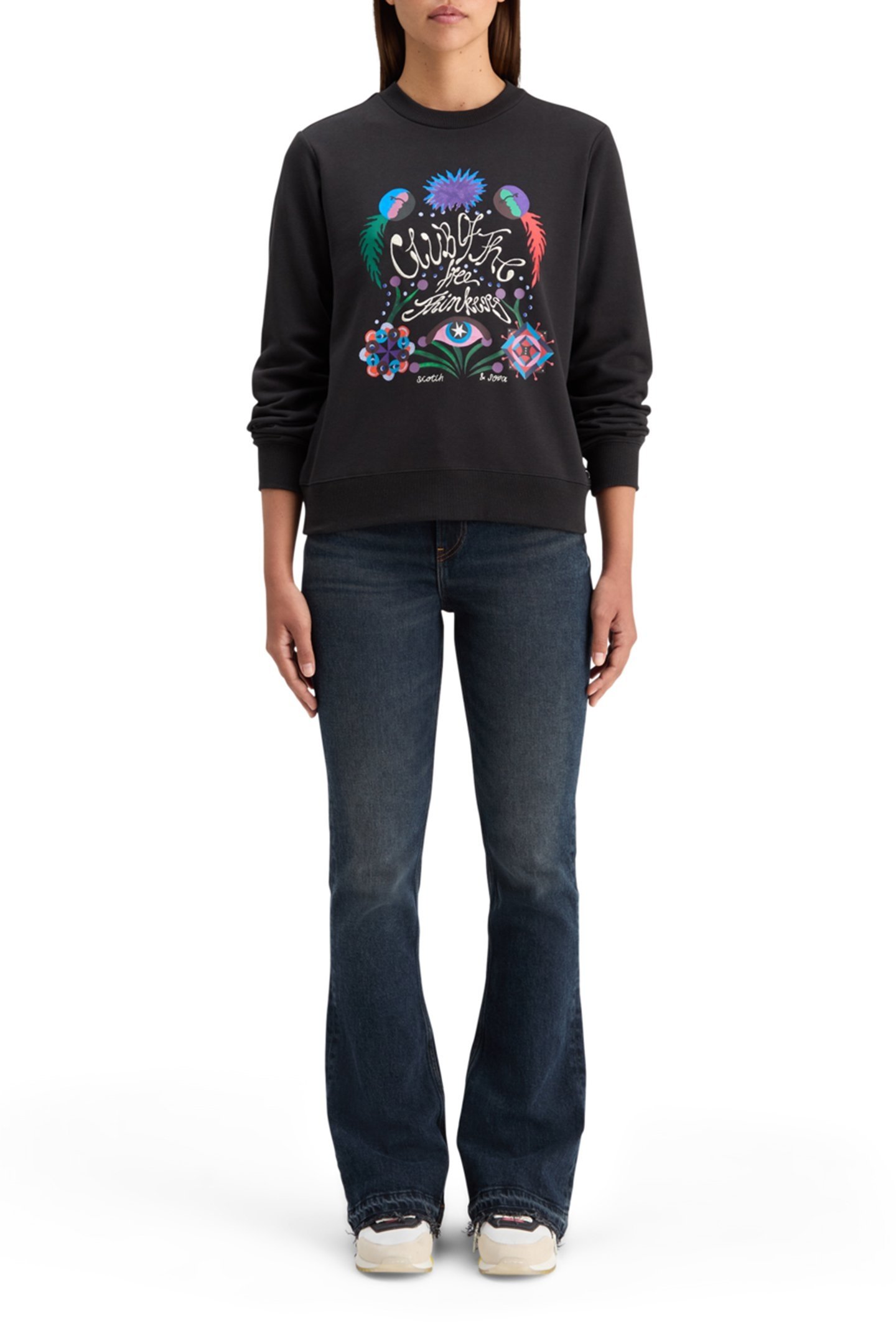 EMBROIDERED REGULAR FIT SWEATSHIRT EVENING BLACK 3