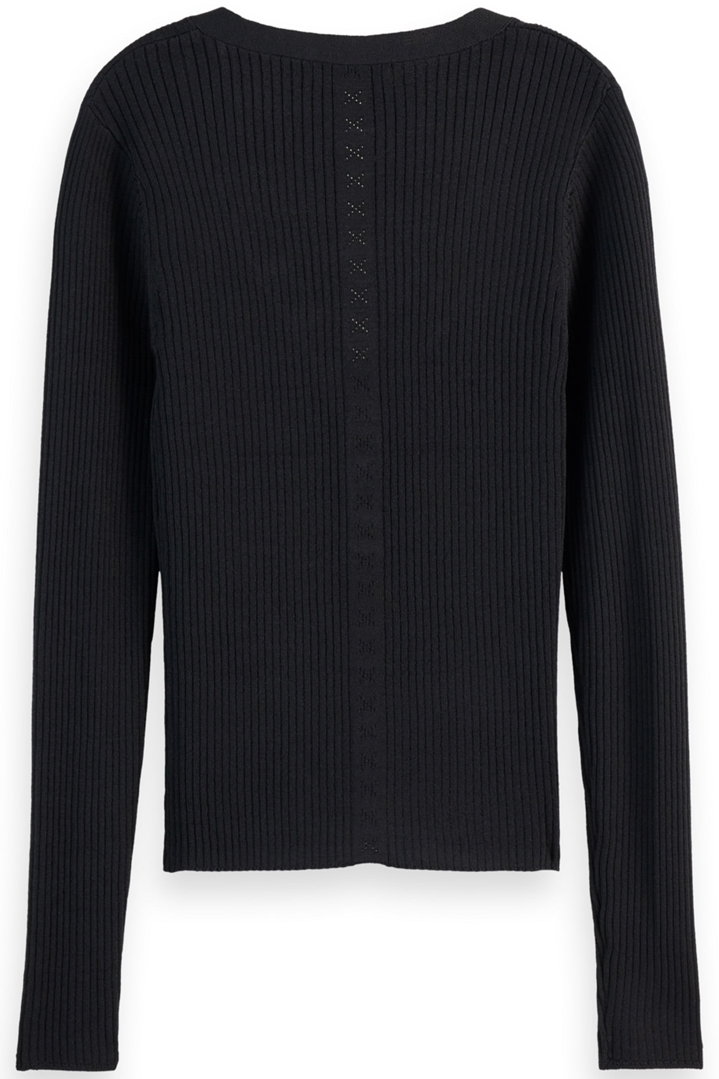 RIBBED FITTED PULLOVER EVENING BLACK 5