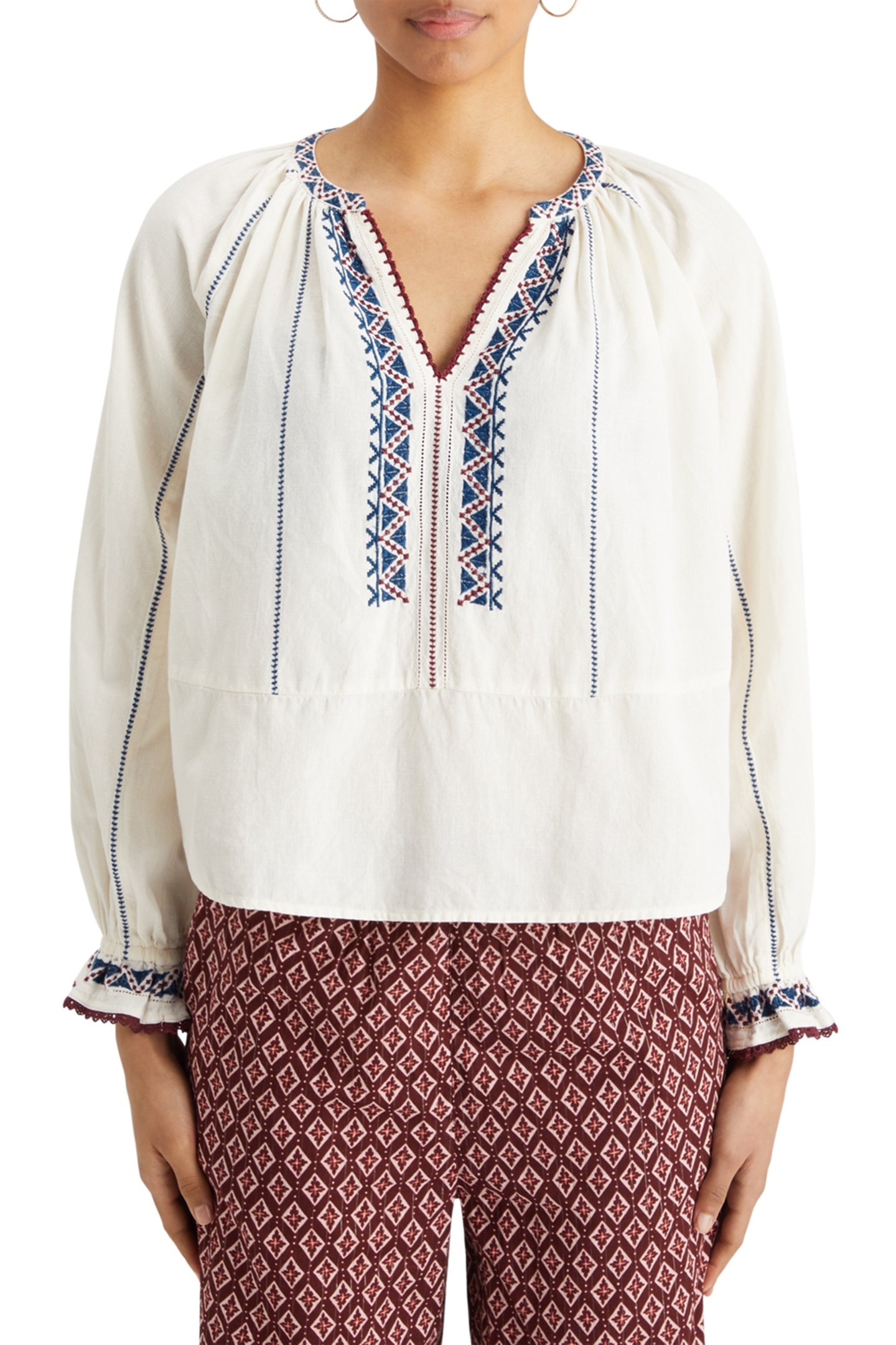 TOP WITH EMBROIDERY DETAILS SOFT ICE 1