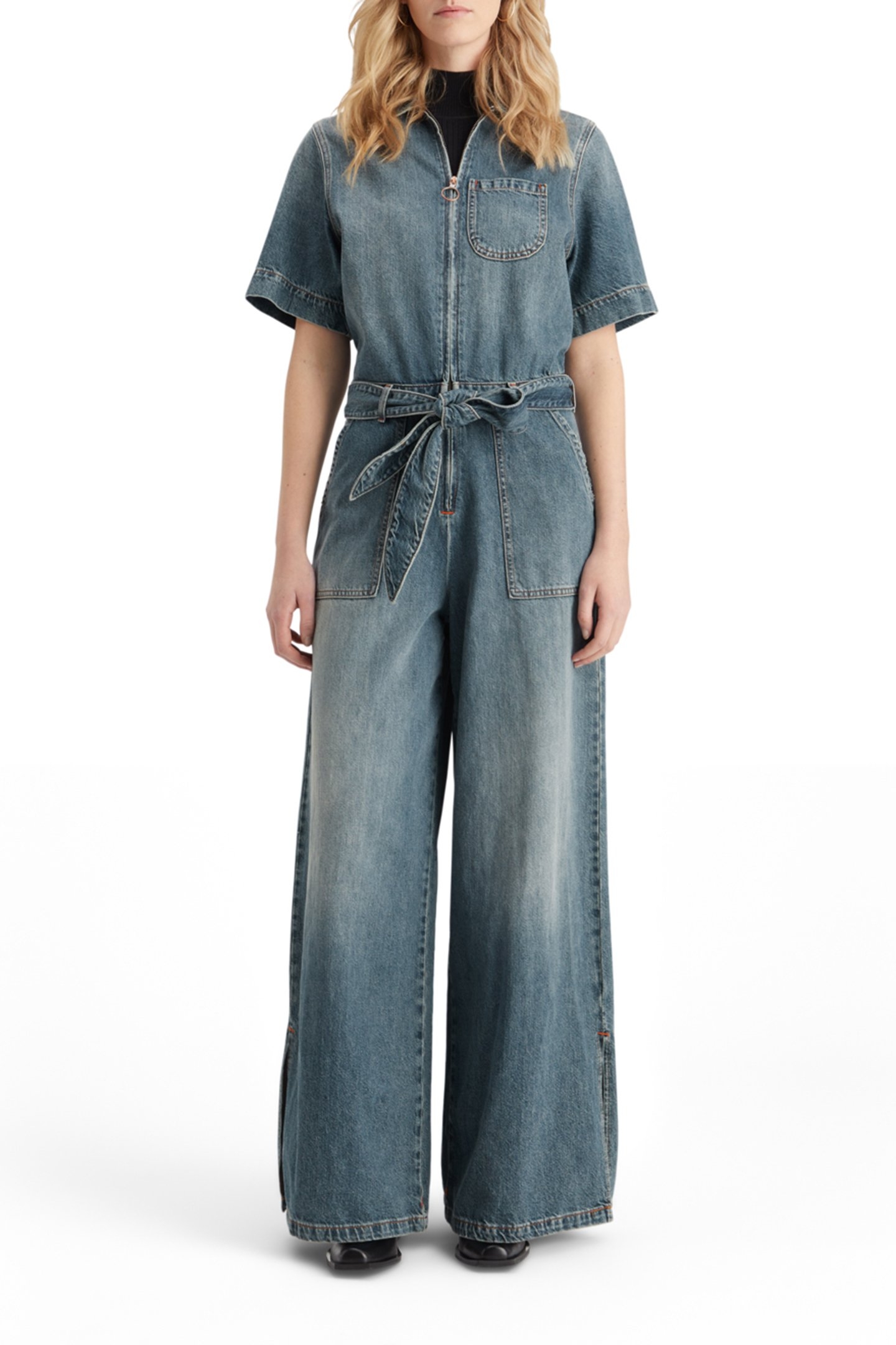 WASHED DENIM WORKWEAR JUMPSUIT FRISCO NIGHTS 1