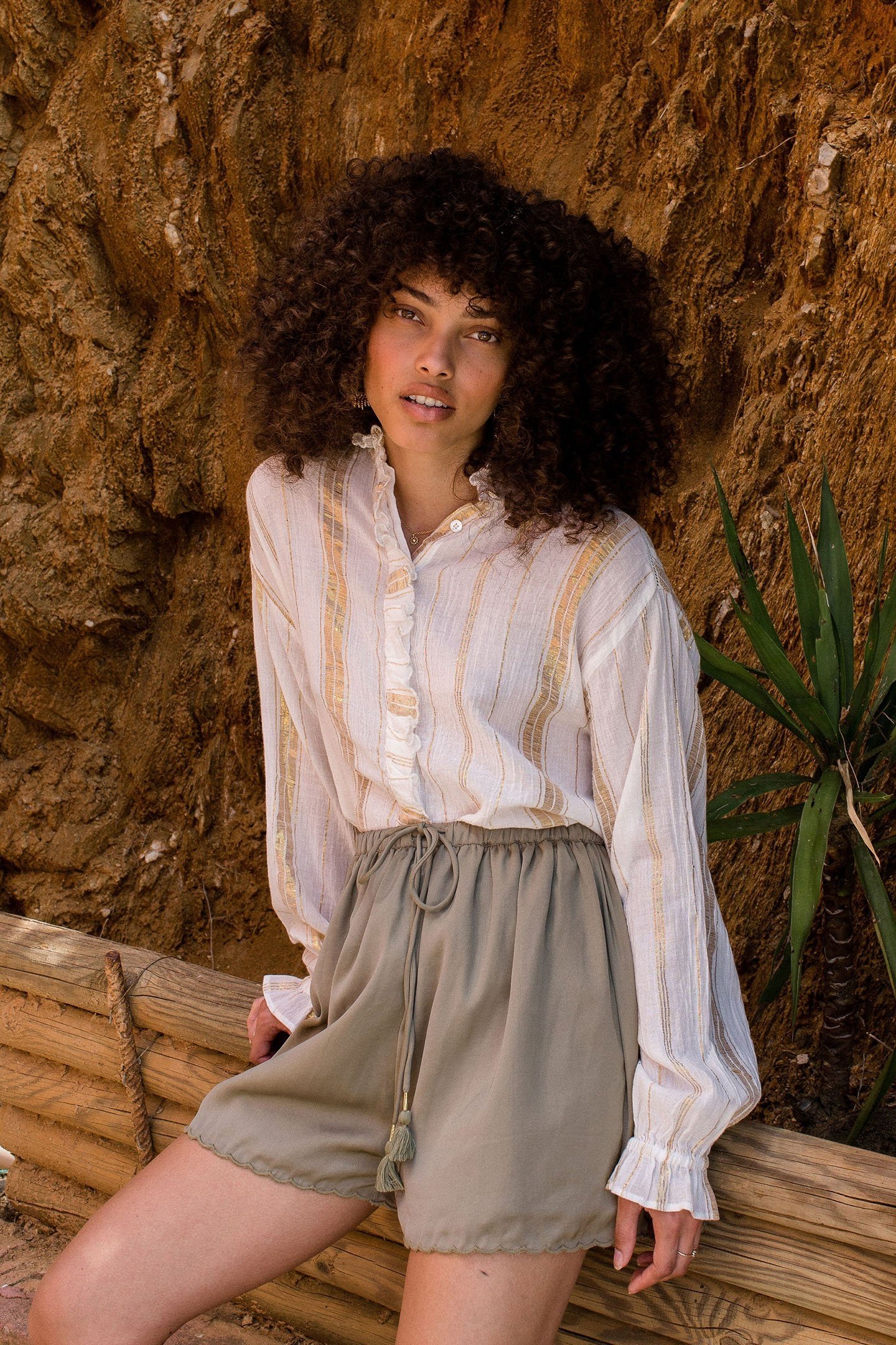 SHORTS MYRIAM KHAKI 1