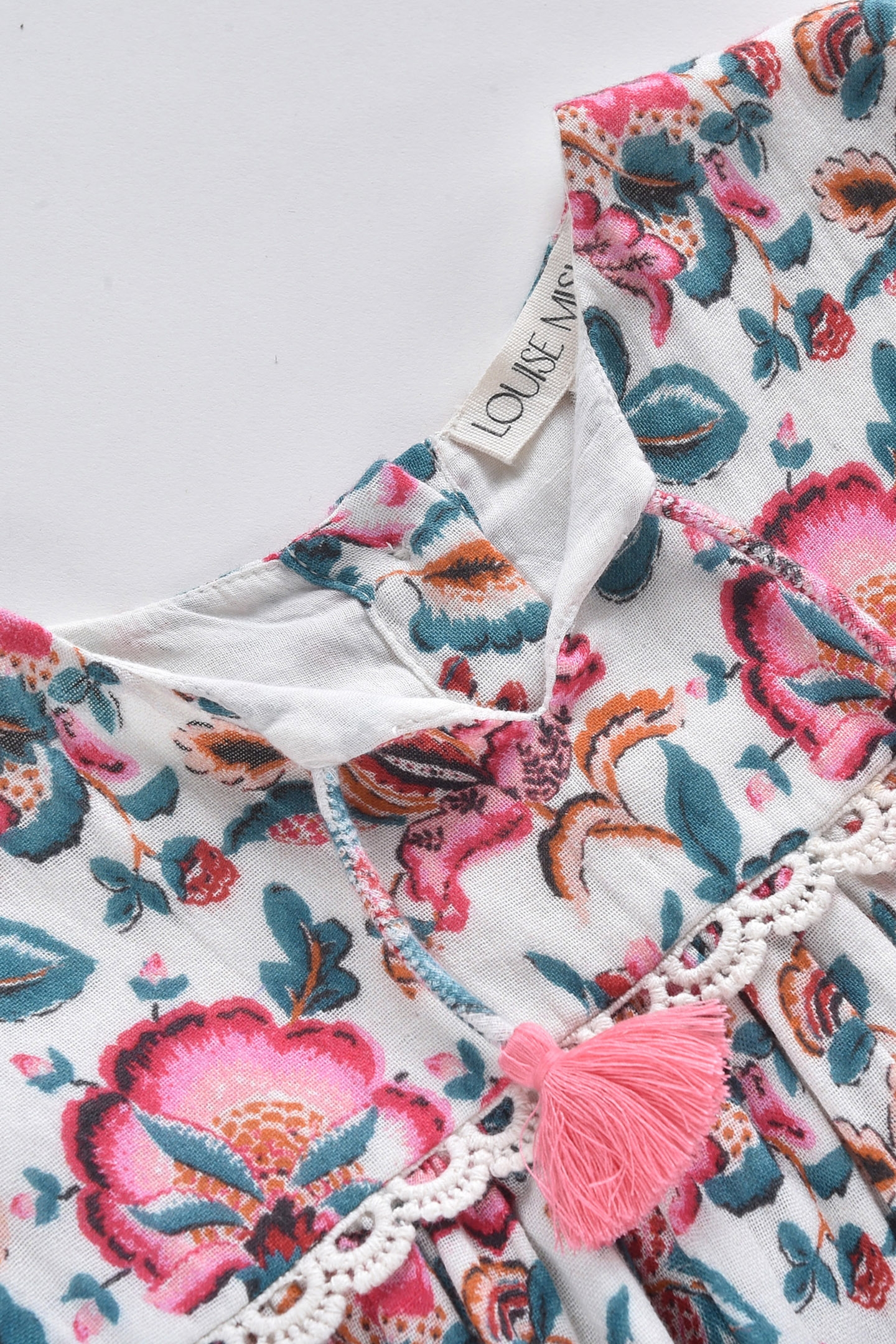 BLOUSE VALLY CREAM INDIAN FLOWERS 2