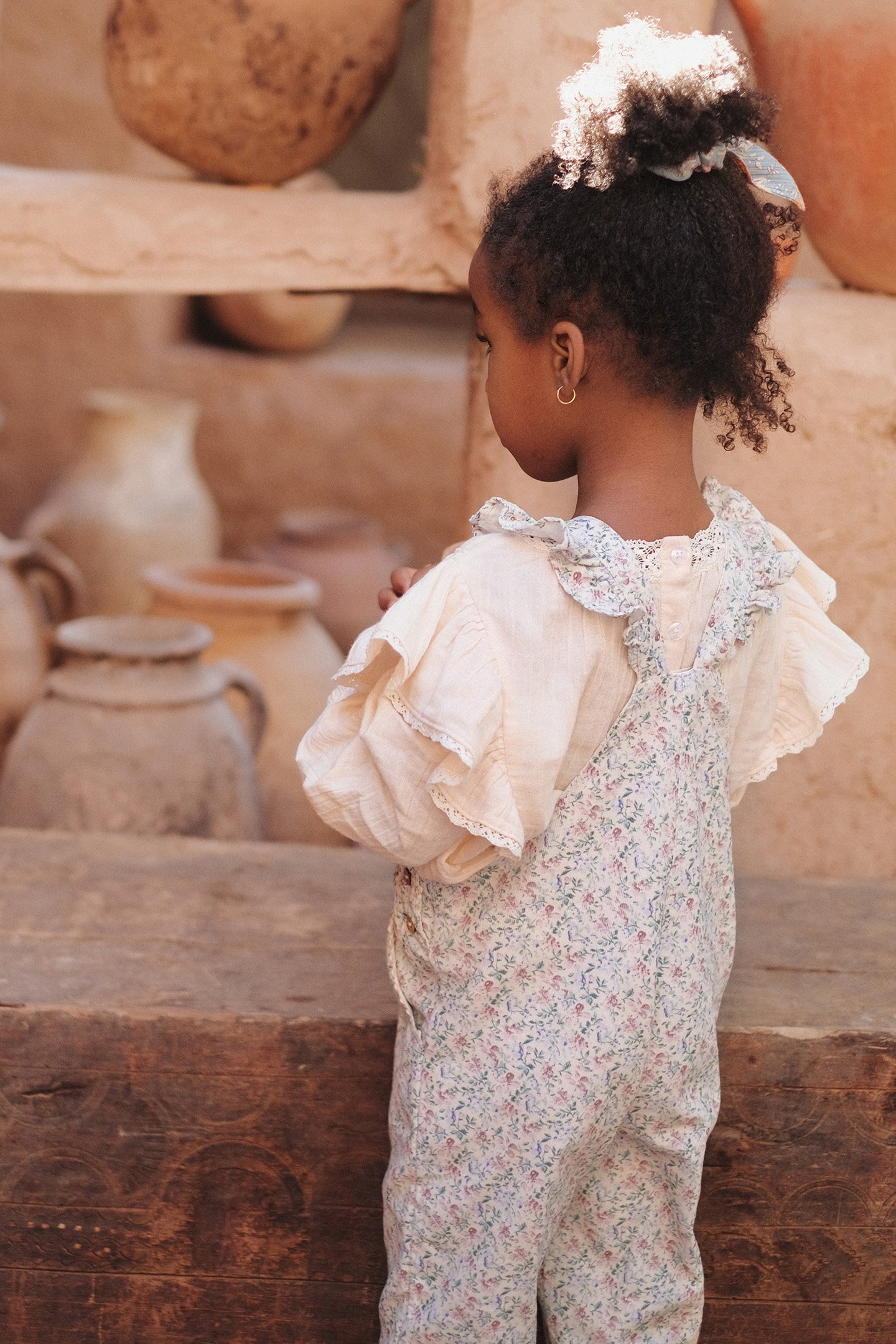 OVERALLS JANNA CREAM RETRO PANSY 3