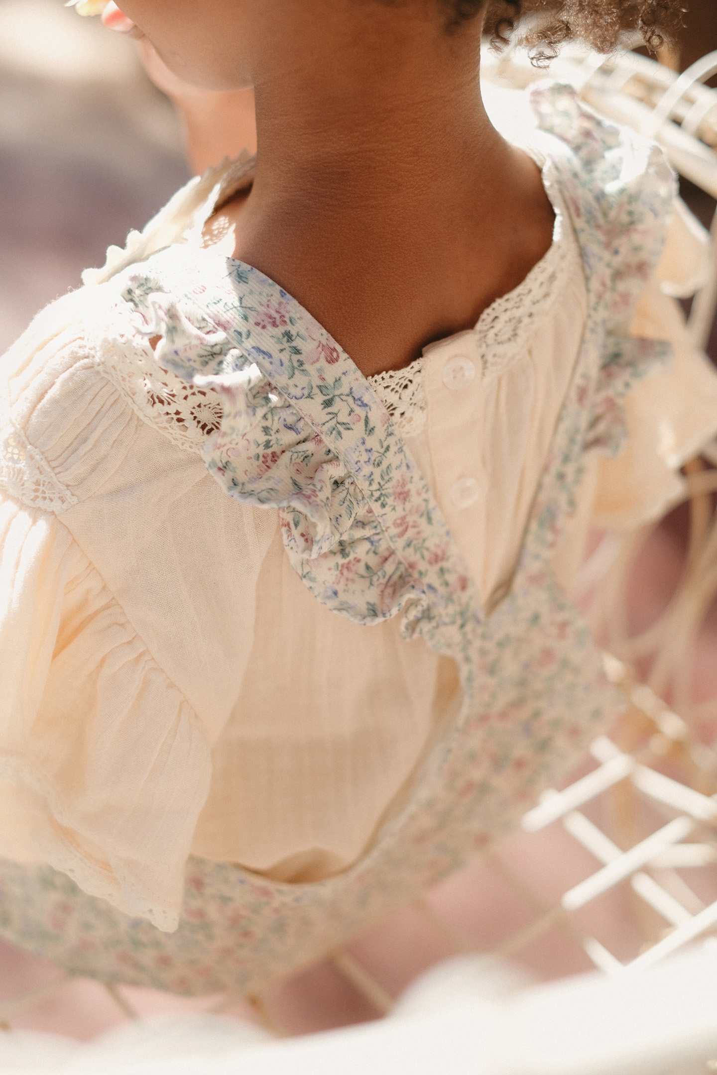 OVERALLS JANNA CREAM RETRO PANSY 6