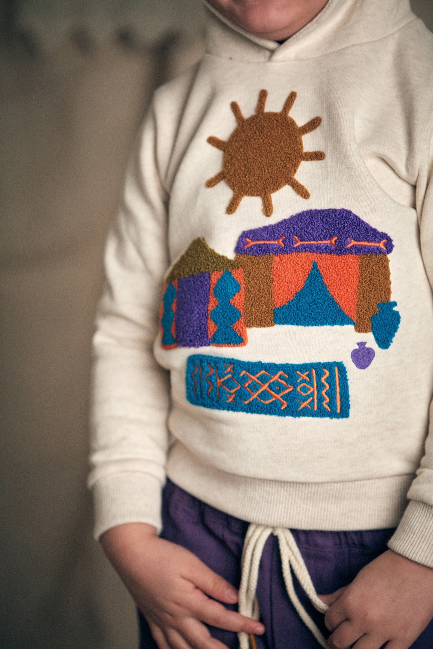 HOODY ISSAH CREAM MELANGED 3