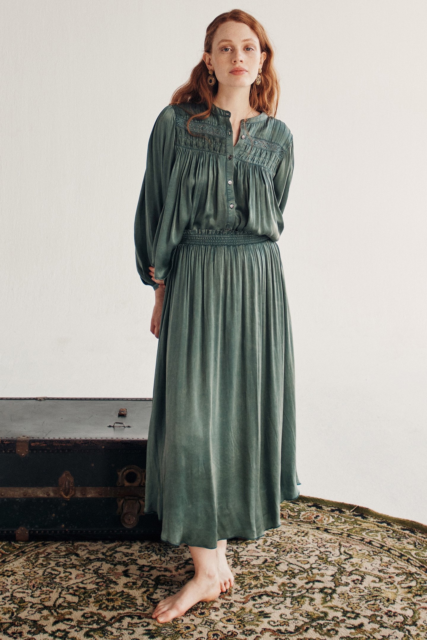 SKIRT IRIELLE FOREST GREEN 1