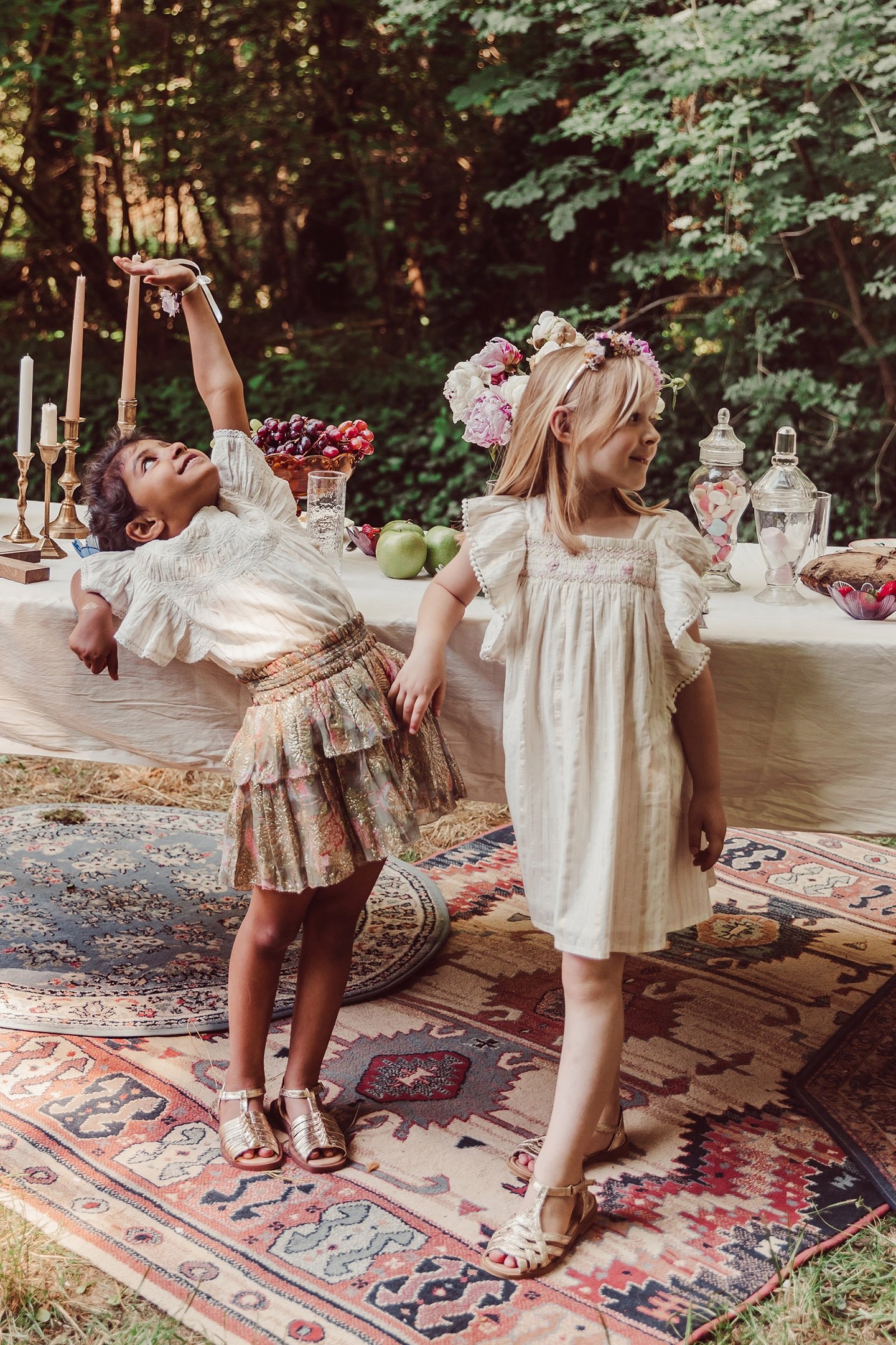 SKIRT ROUMIA KHAKI WILD BOUQUET 3