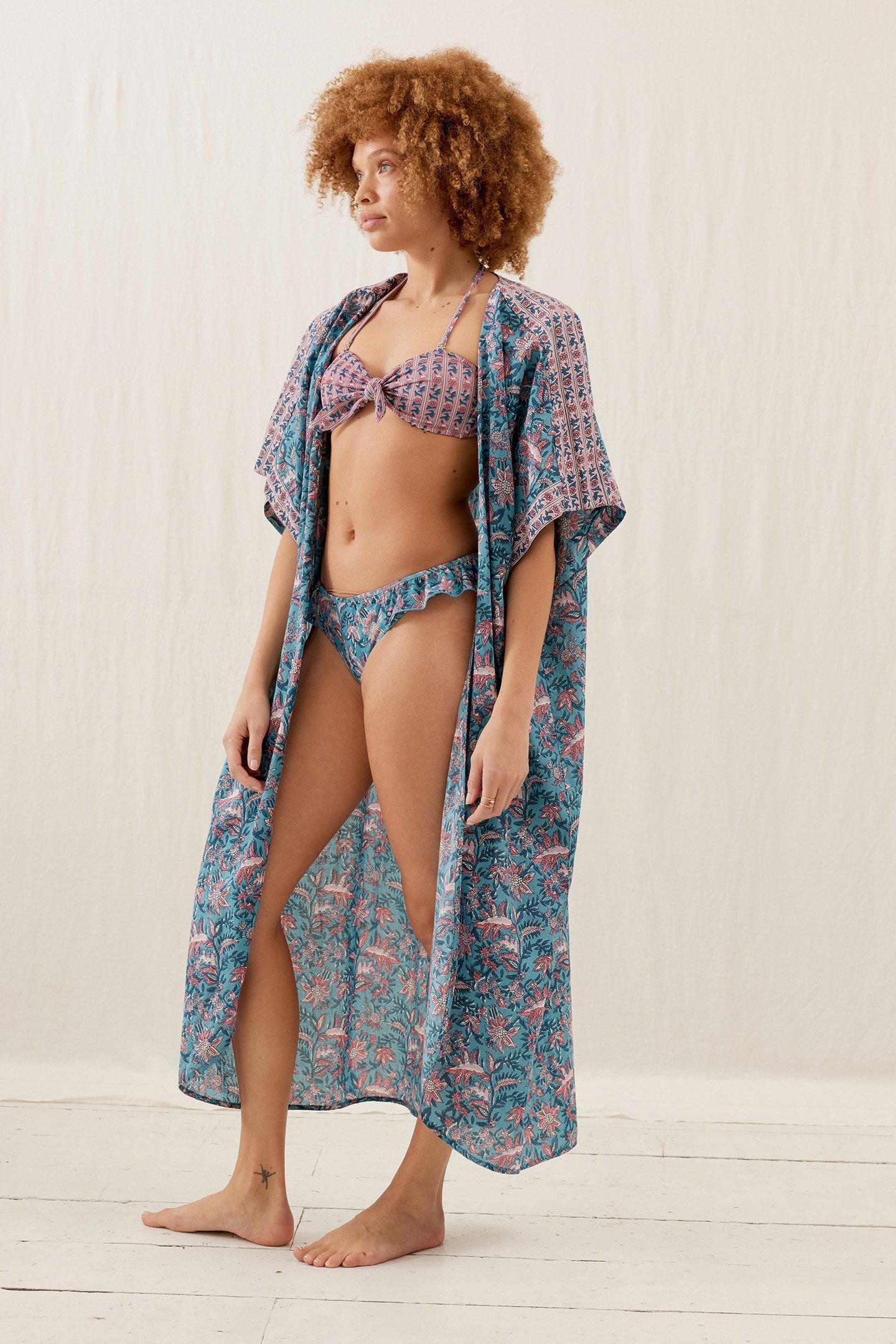 KIMONO CHILL TEAL GARDEN OF EDEN 3