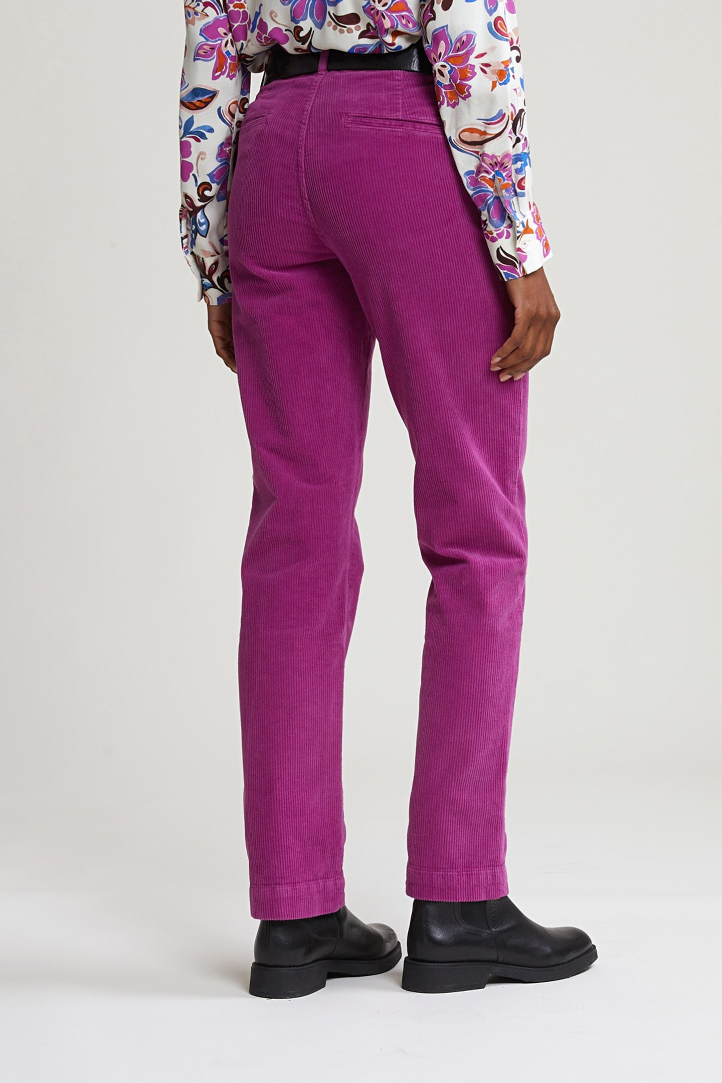 PURPLE CORDUROY PANTS HIGH WAIST 2