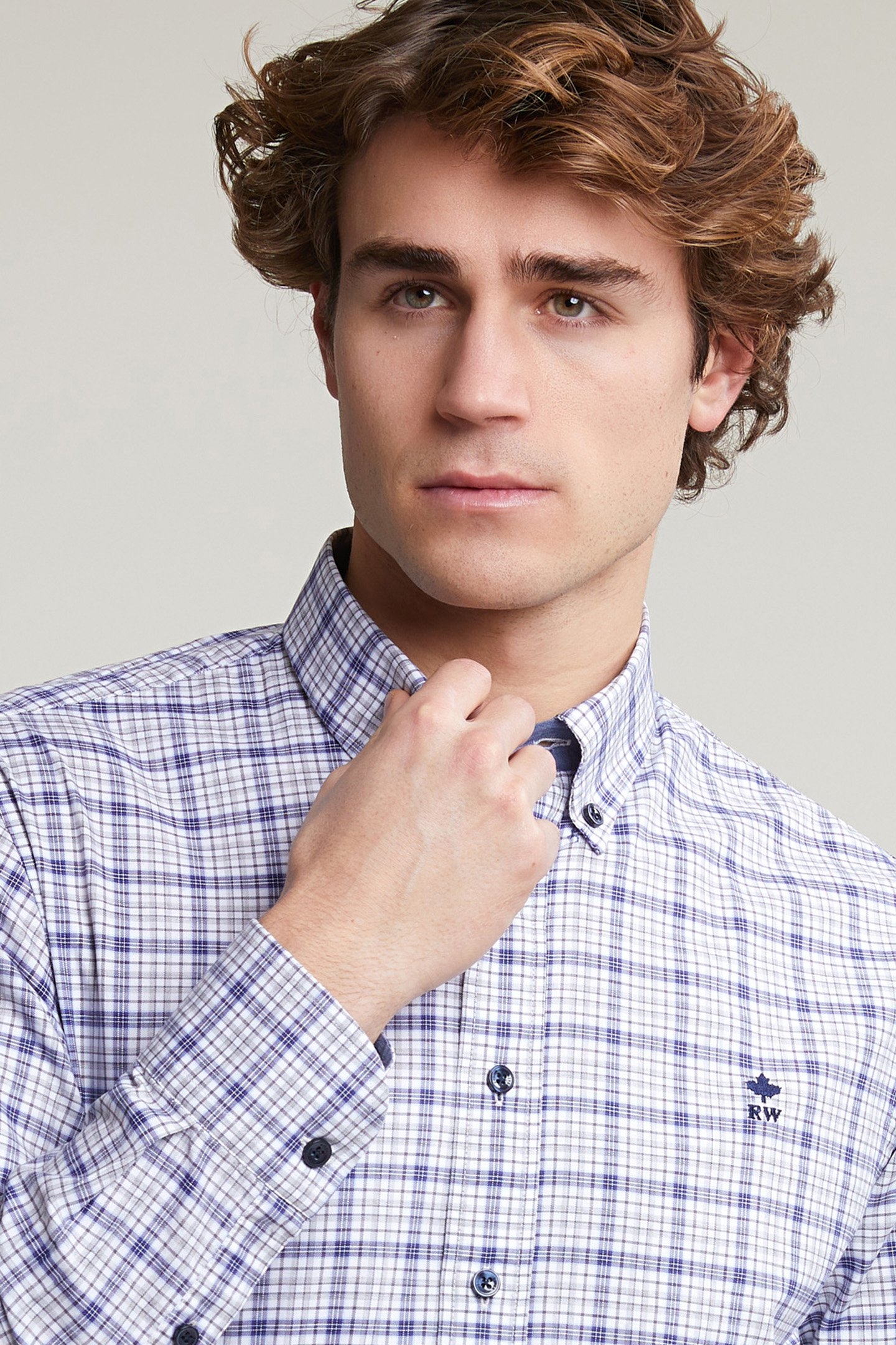 CUSTOM FIT CHECKED SHIRT MULTI 3