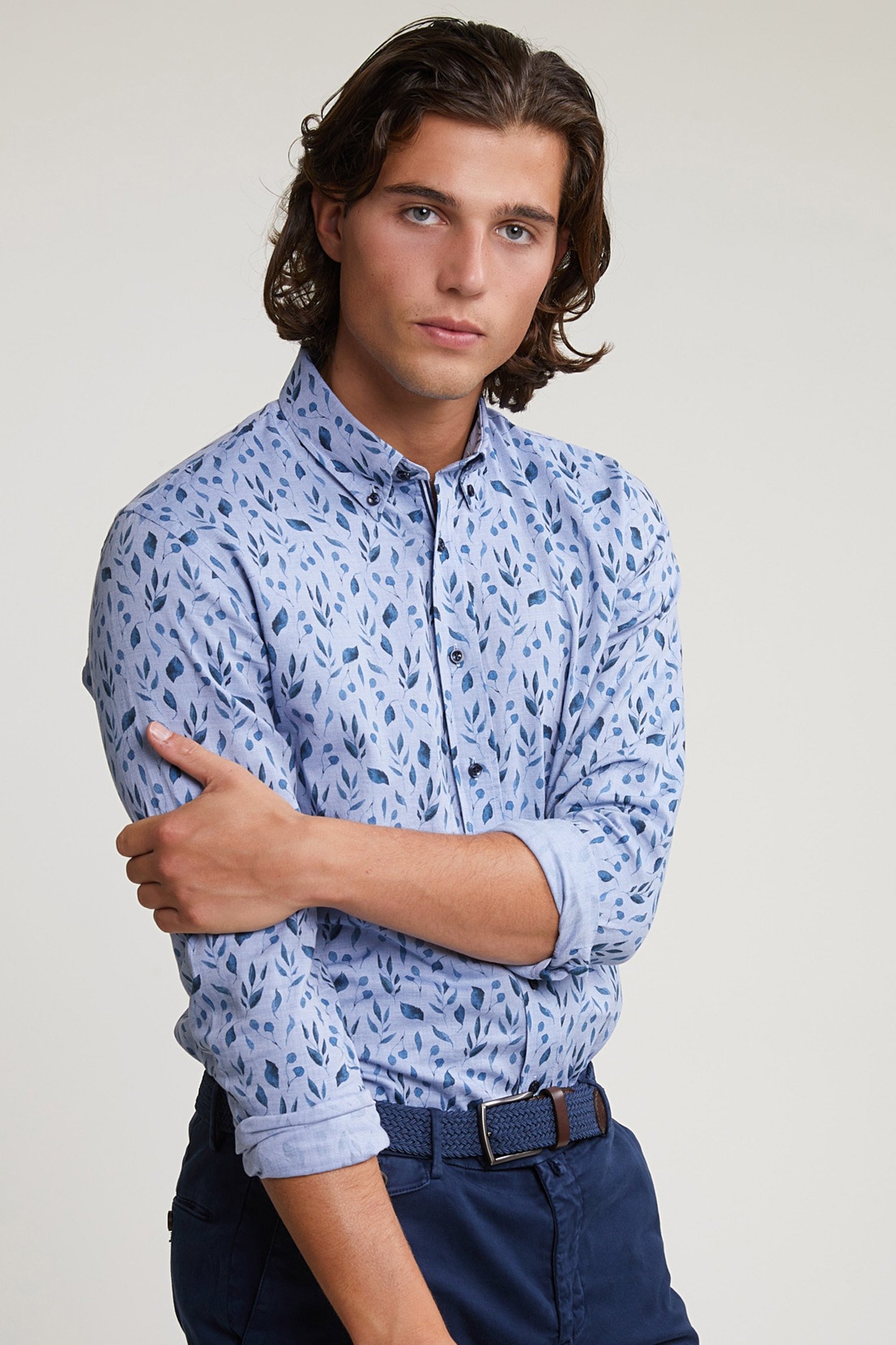 CUSTOM FIT FANTASY SHIRT BLUE 1