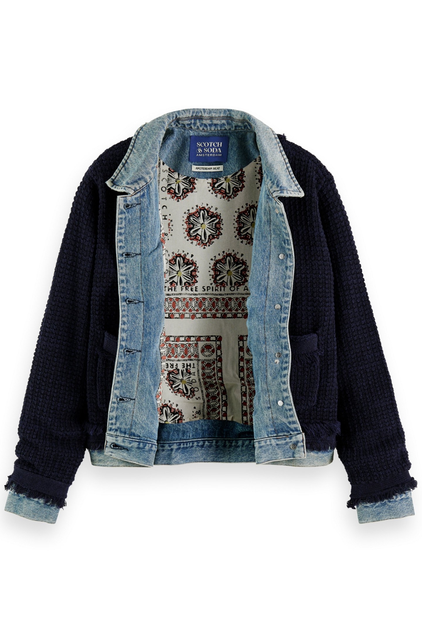 DENIM TWEED MIX BLAZER JACKET NIGHT 6