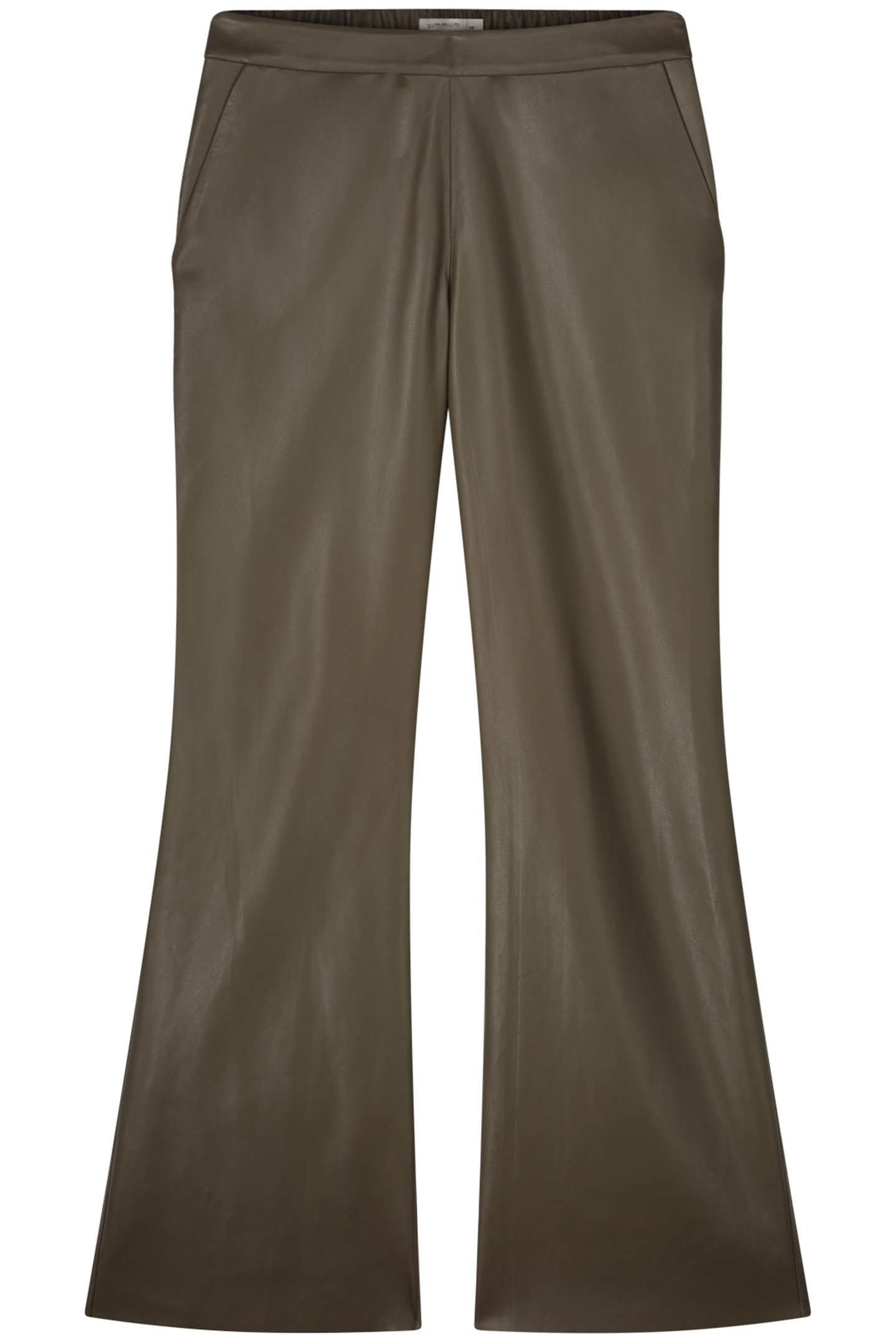 PU PANTS VEGAN LEATHER OLIVE 1