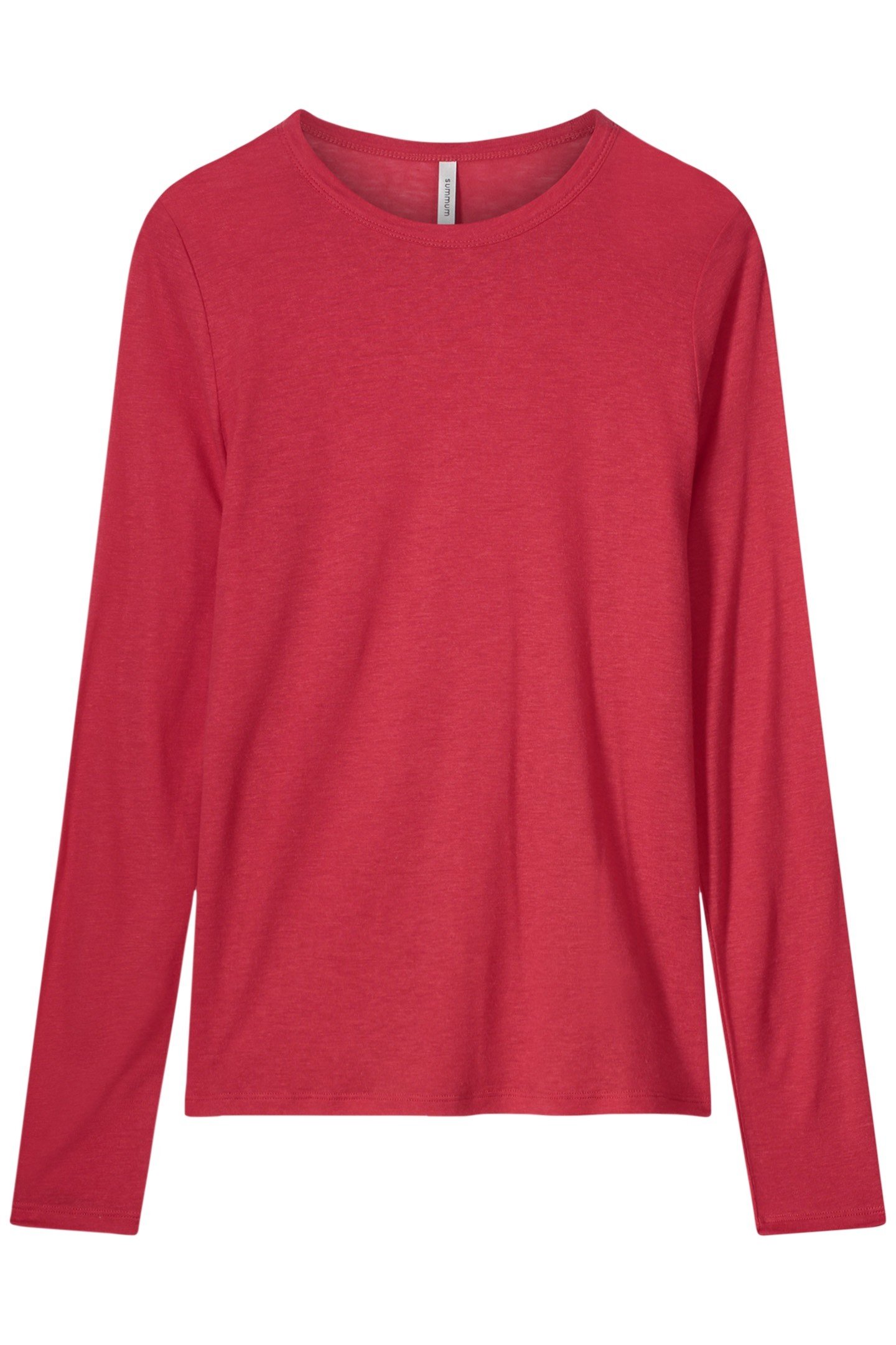 ROUND NECK TOP LYOCELL WOOL BASICS TRUE RED 3