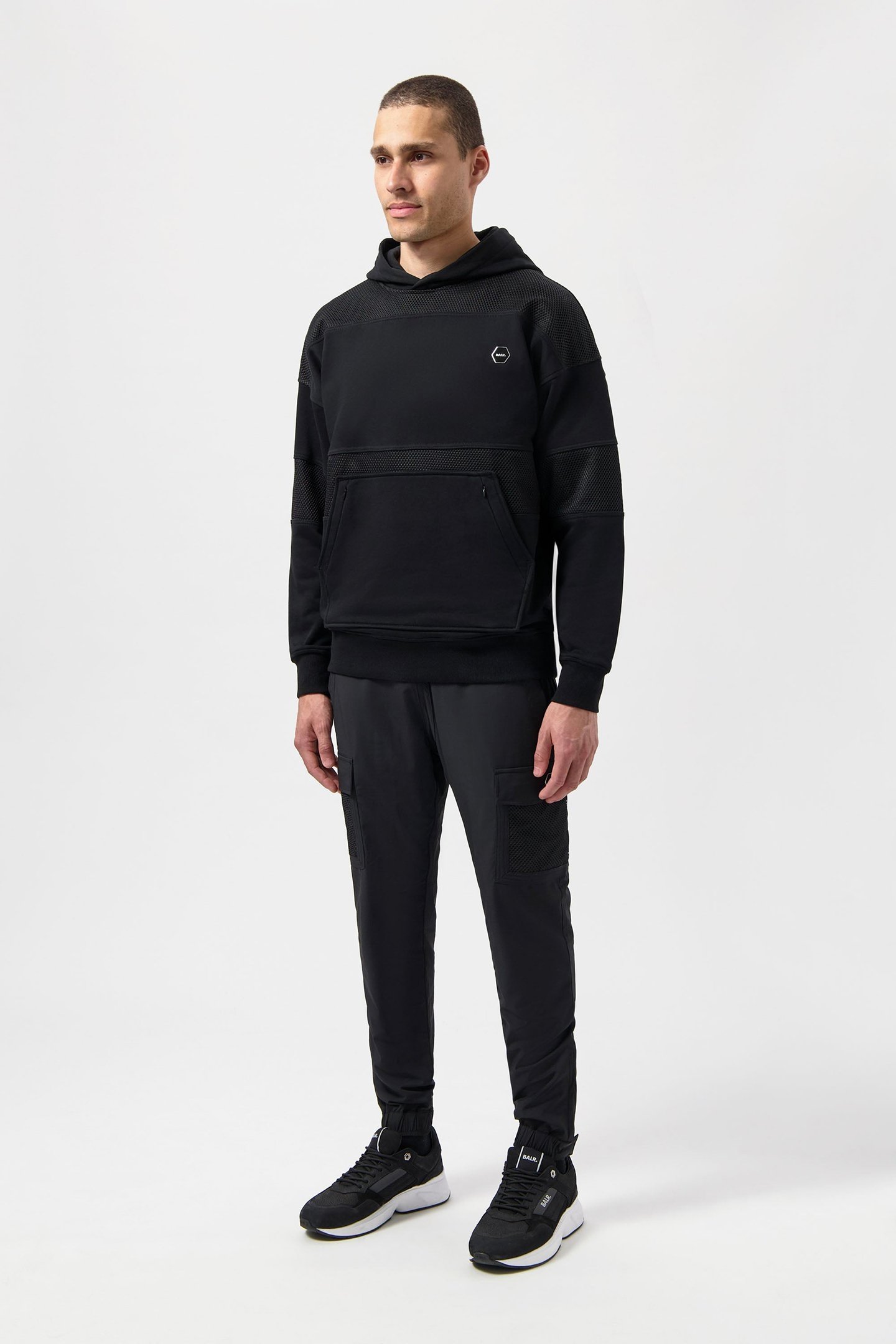 HEXLINE BOX FIT HOODIE JET BLACK 5