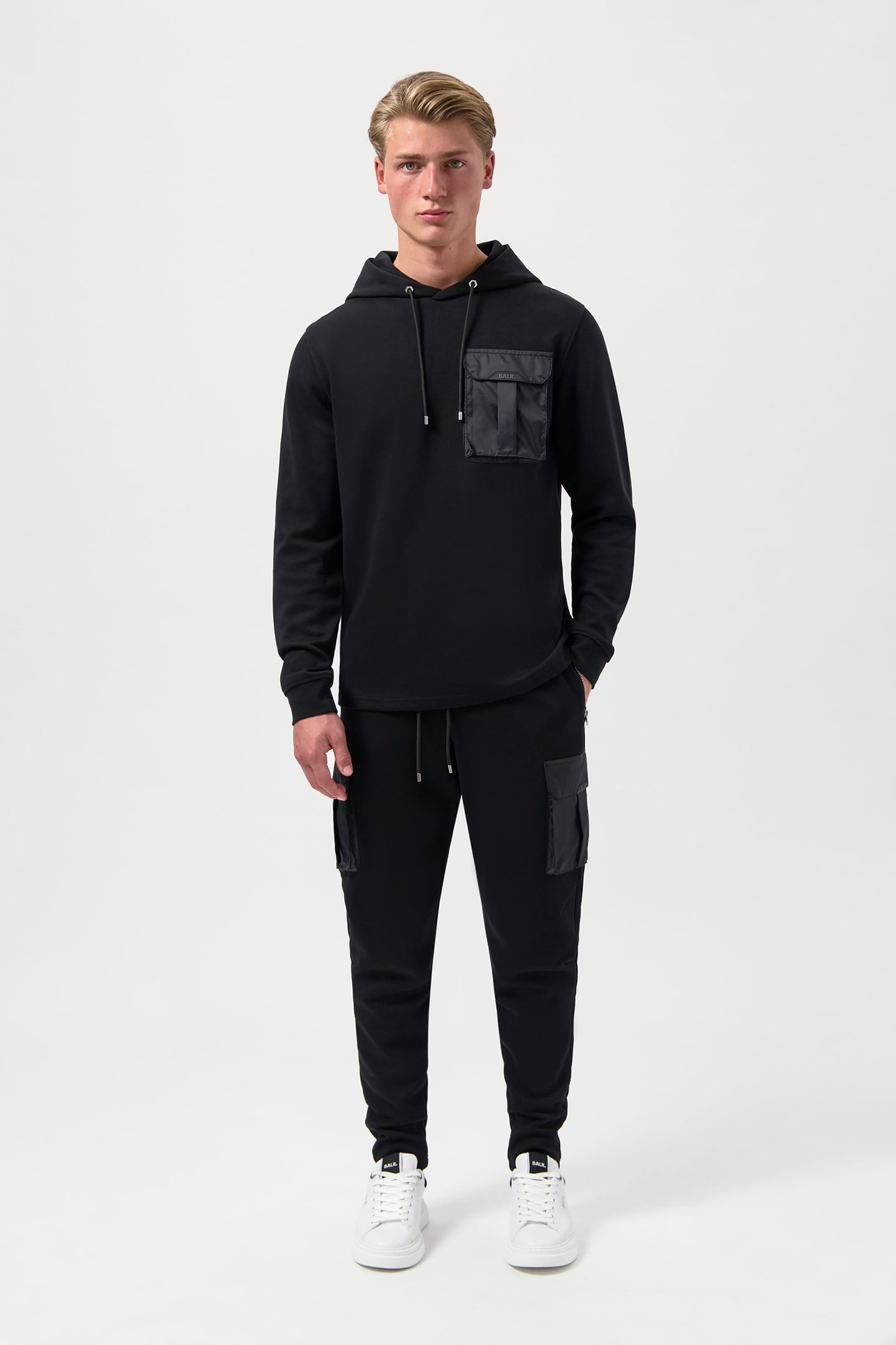 Q-CARGO REGULAR FIT HOODIE JET BLACK 6
