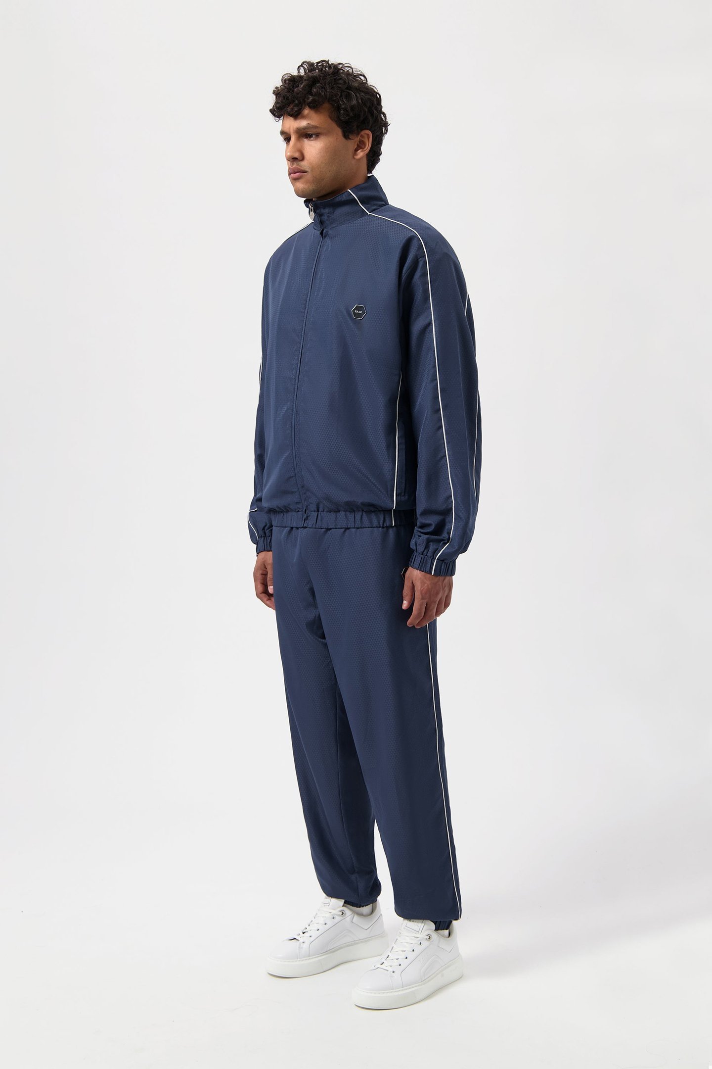 JACQUARD RELAXED TRACK JACKET SPACE NAVY 5