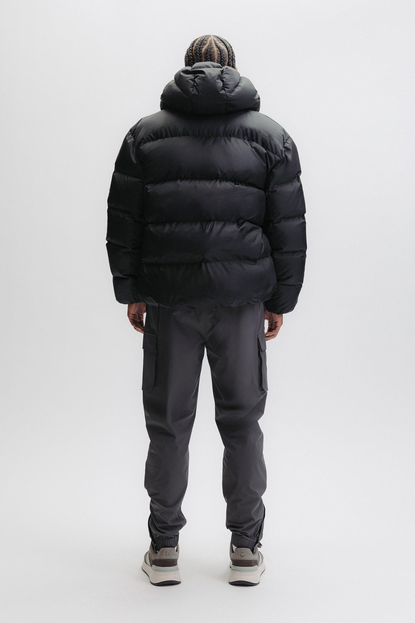 DENNIS PUFFER JACKET JET BLACK 2