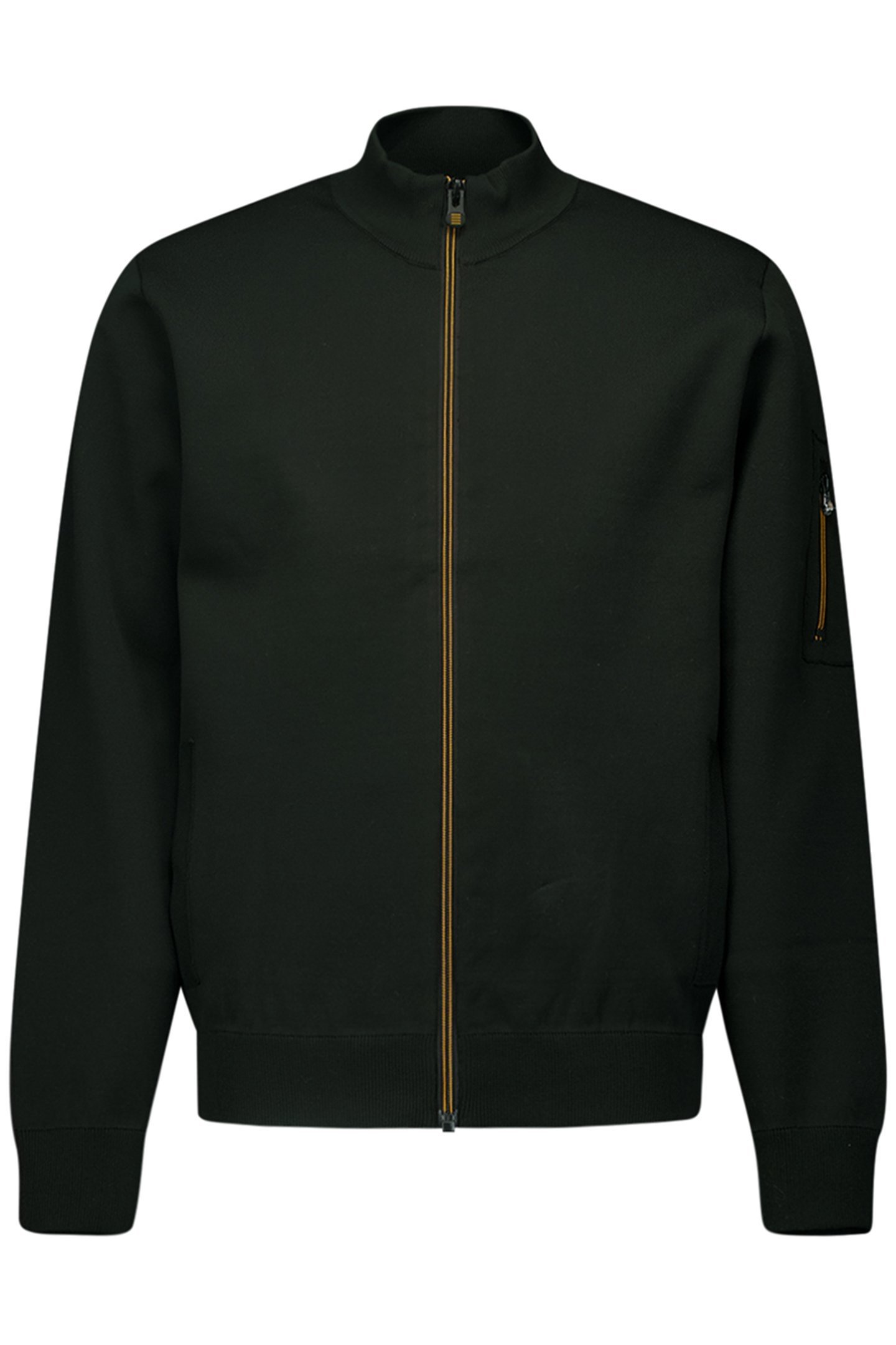 CARDIGAN 2 COLOUR DOUBLE KNIT BLACK 1