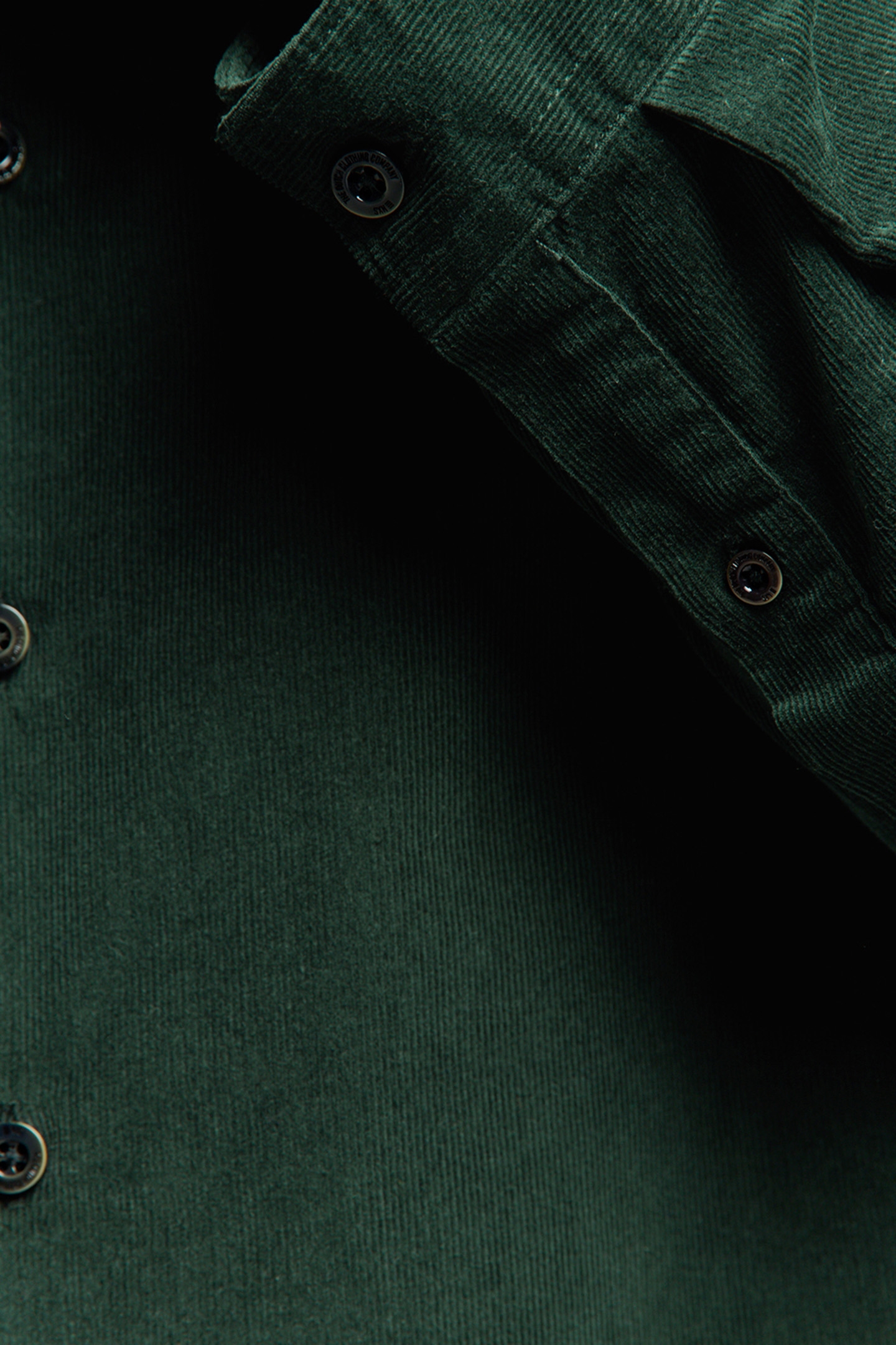 SHIRT CORDUROY SOLID DARK GREEN 7