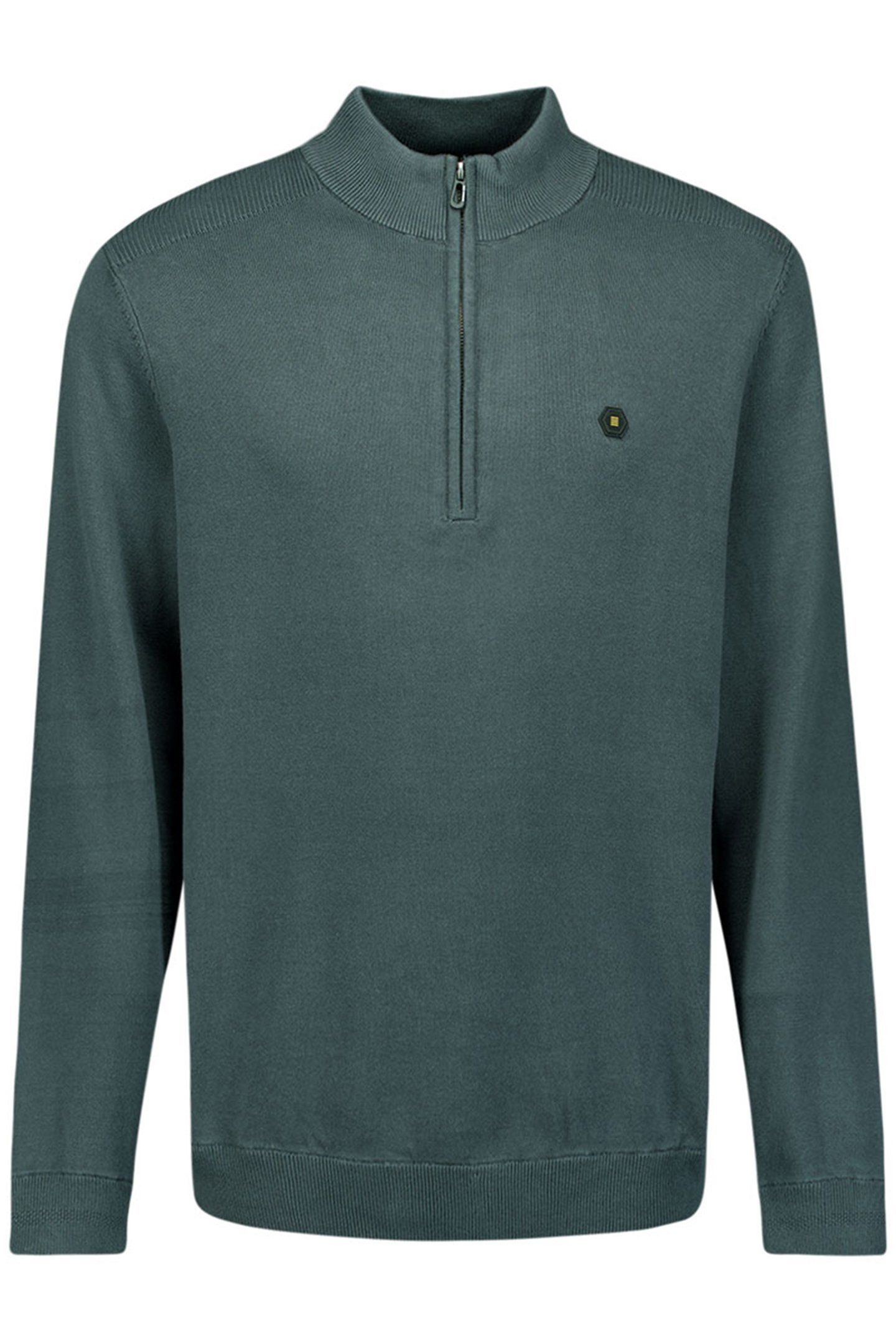 PULLOVER HALF ZIPPER SOLID KNIT DARK STEEL 1