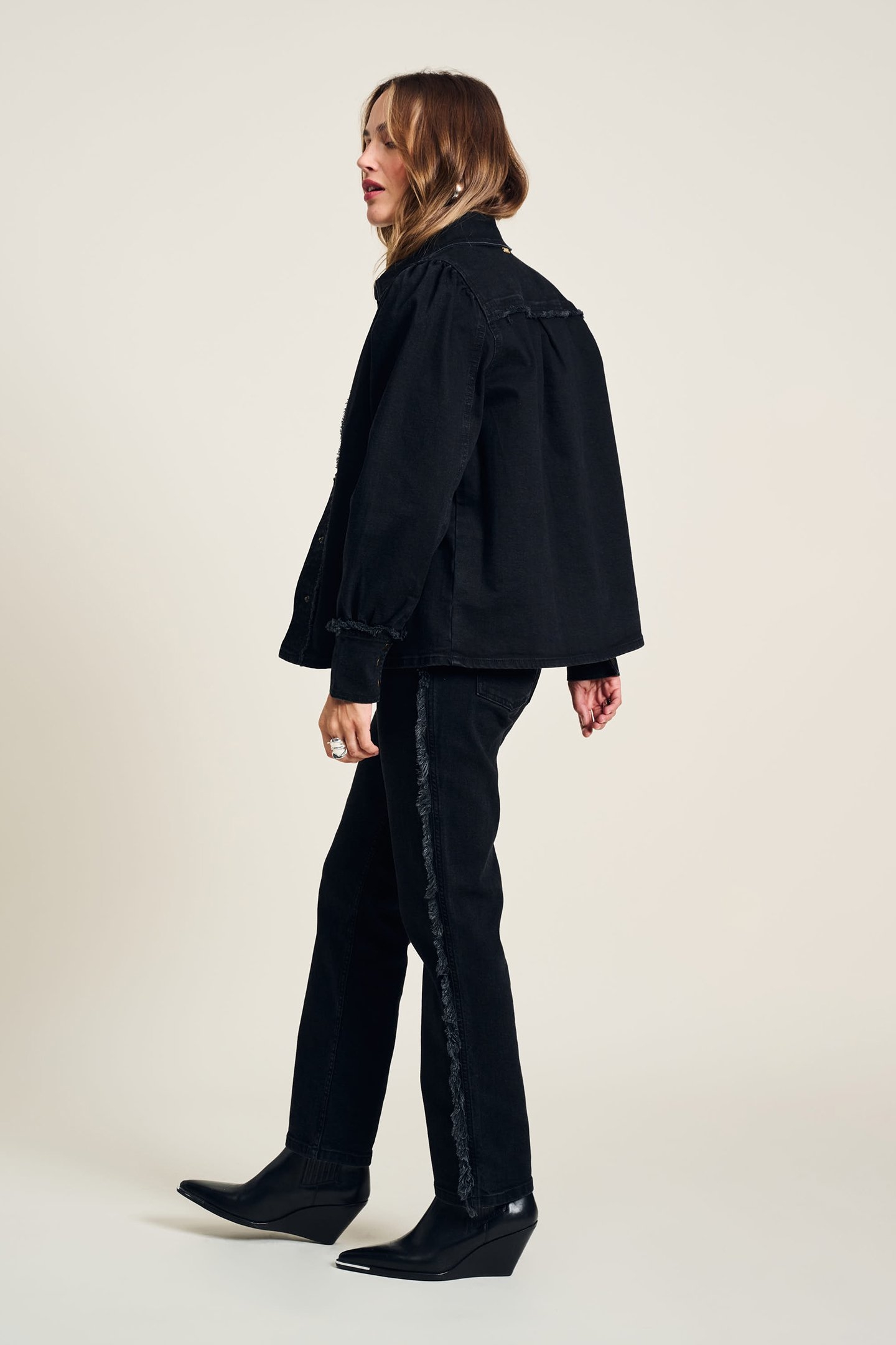 BLOUSE - DENIM WASHED BLACK 4