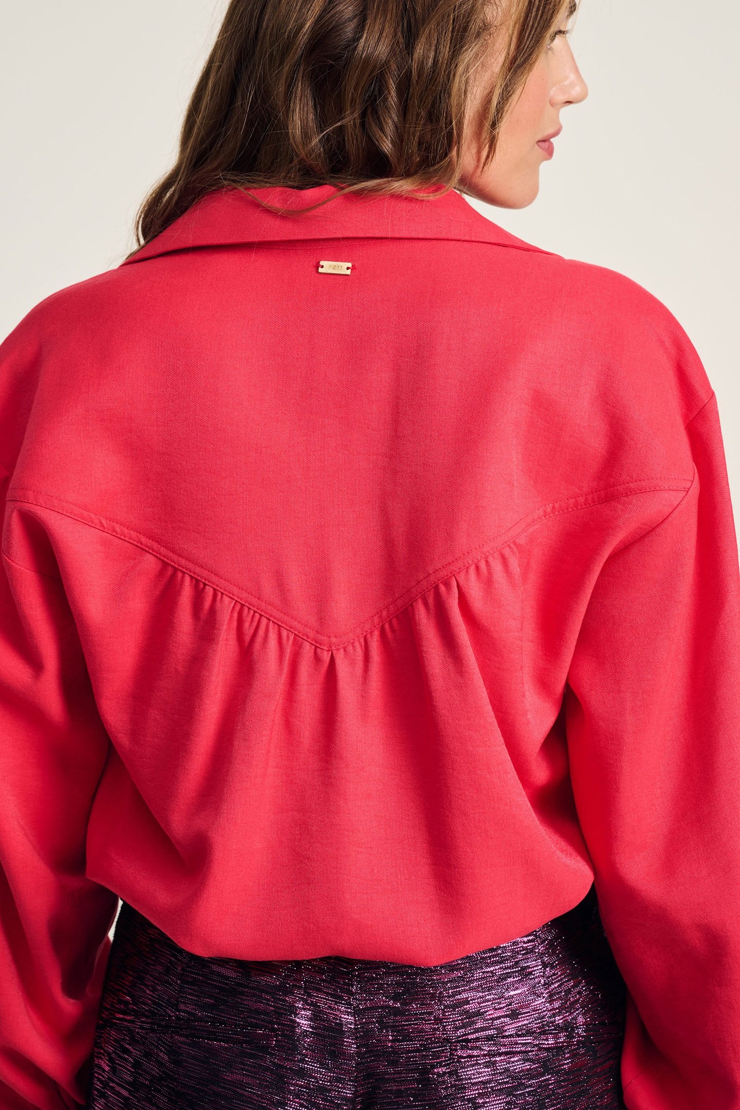 BLOUSE - VIOLET SHIMMER VIBRANT PINK 7