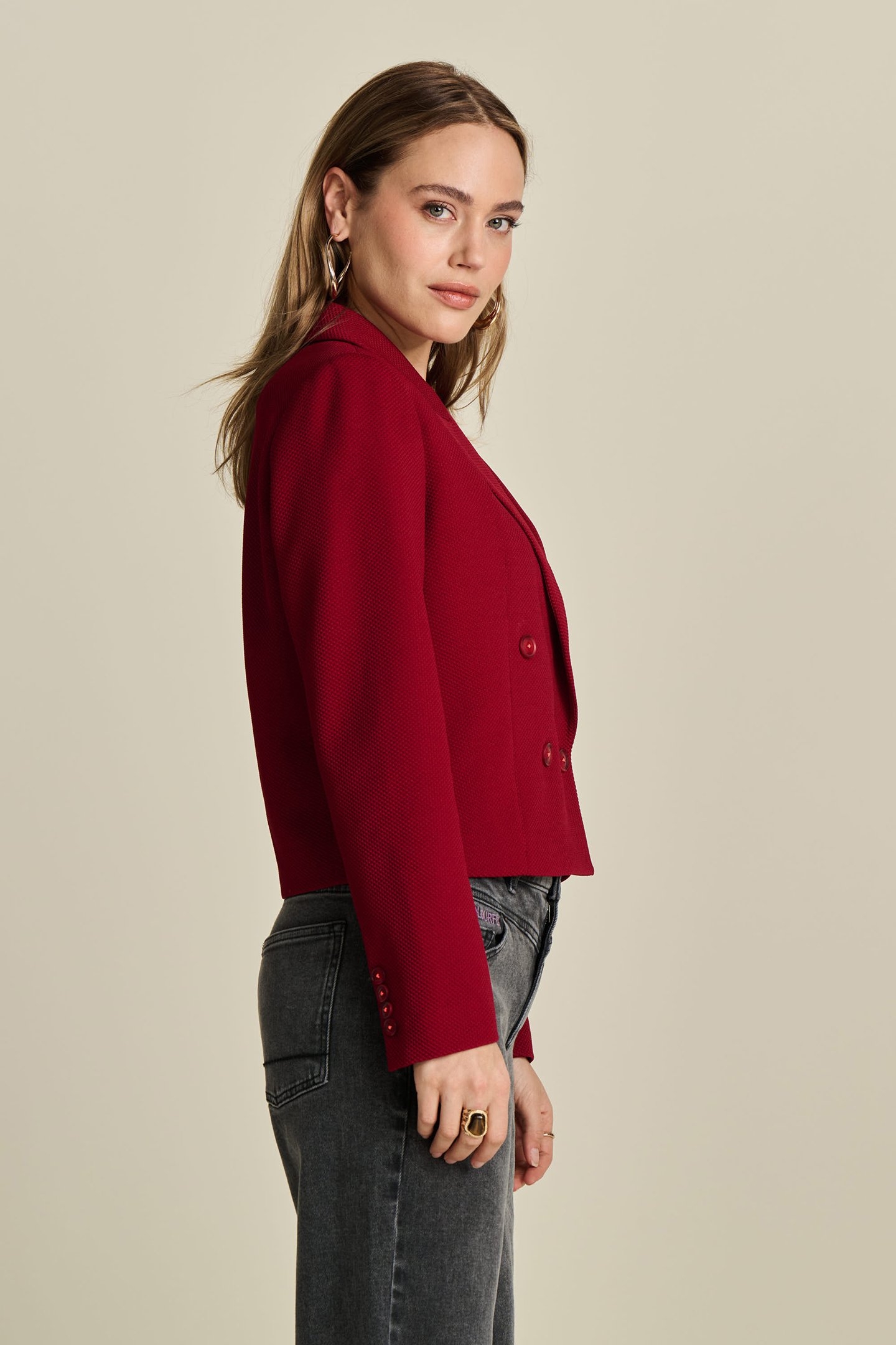 BLAZER - BURGUNDY RED SHORT 4