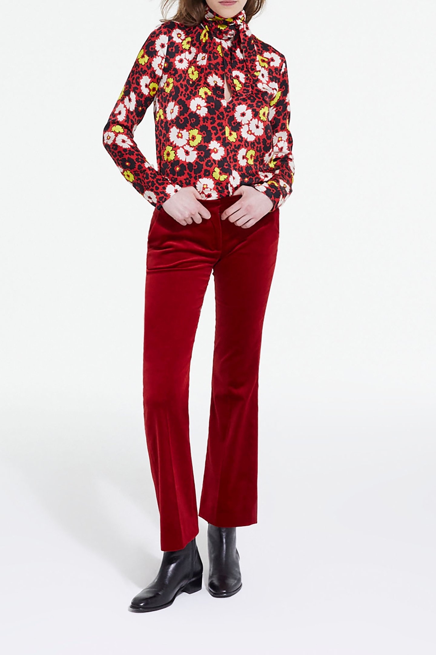 TOP LAVALIERE WILD BLOSSOM RED RED/YELLOW 3