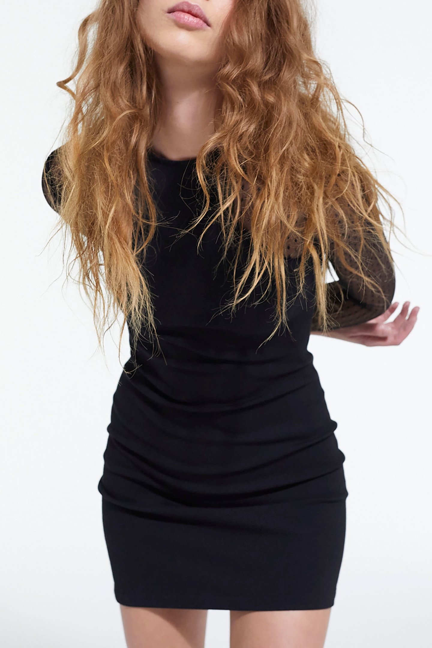 FITTED DRESS WITH INLAY BLACK 5