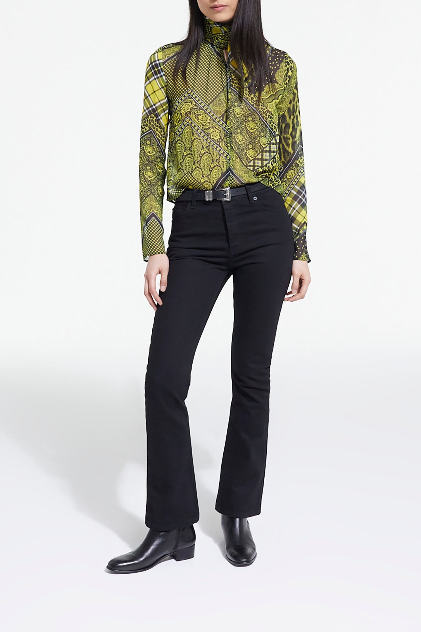 TOP FOULARD FITE BLACK/YELLOW 2