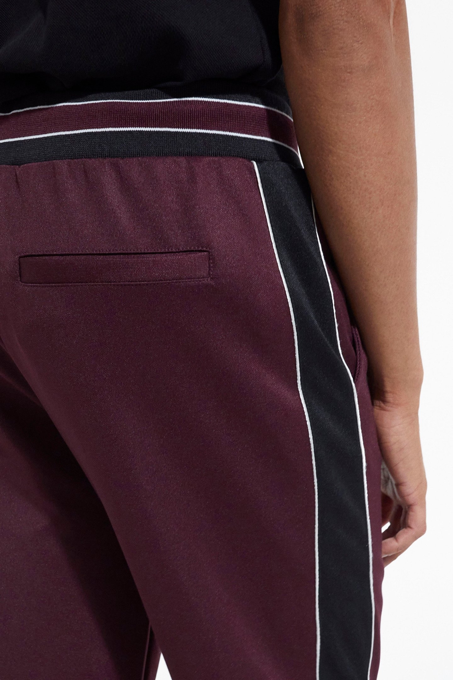 JOGGING JACKETS WITH CONTRASTING STRIPS BURGUNDY 6