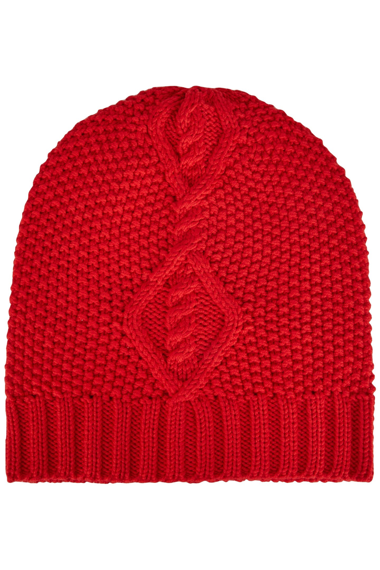 CABLE WOOL HAT TANGO RED 1