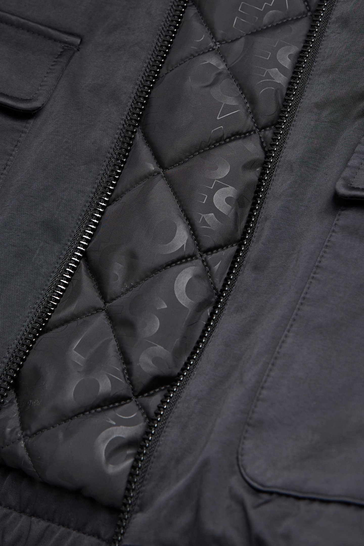 BOMBER BI-MATERIAL SATIN WITH REFLECTIVE DETAILS BLACK 2