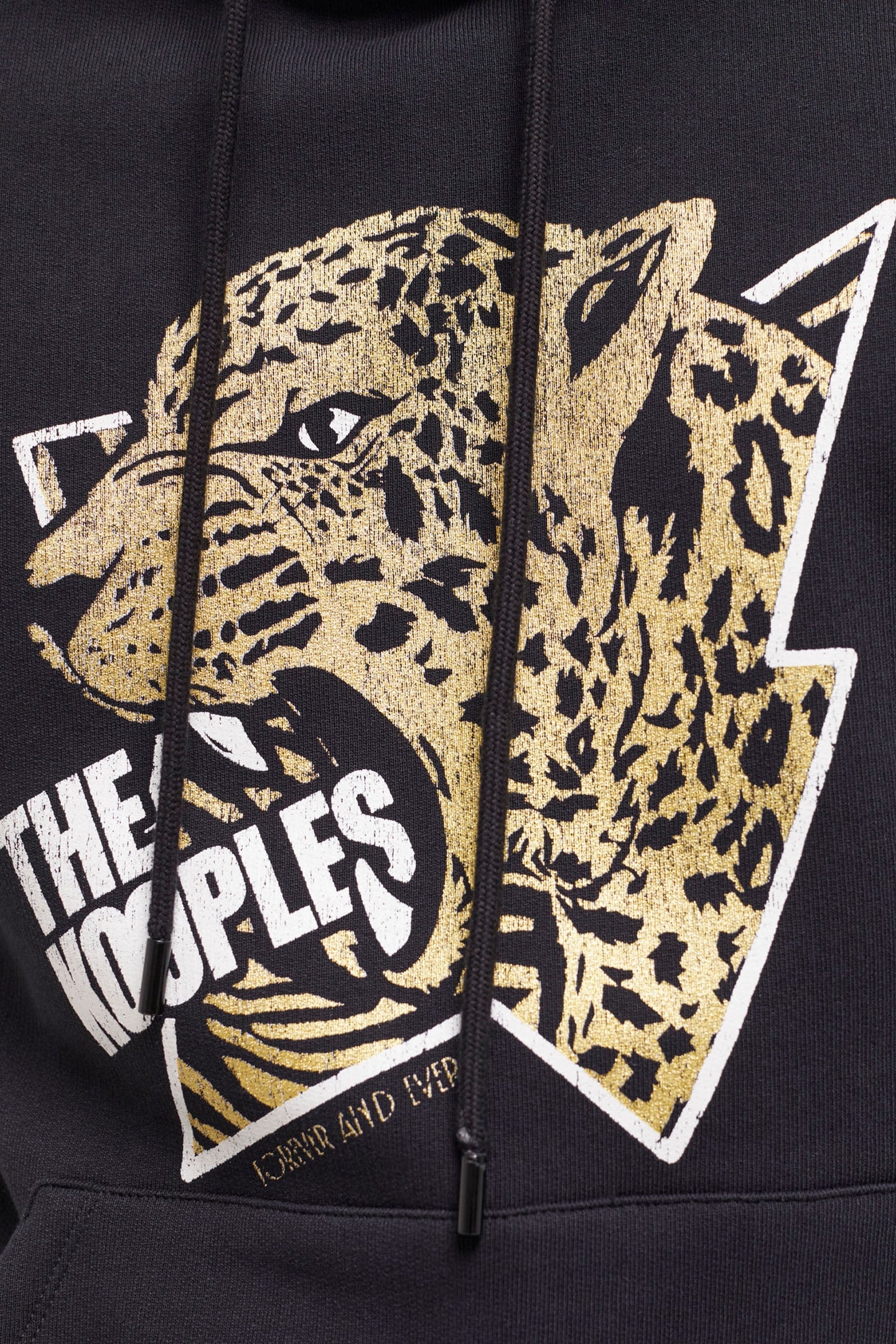 TIGER EMBROIDERED HOODIE BLACK-ANTIC GOLD 7