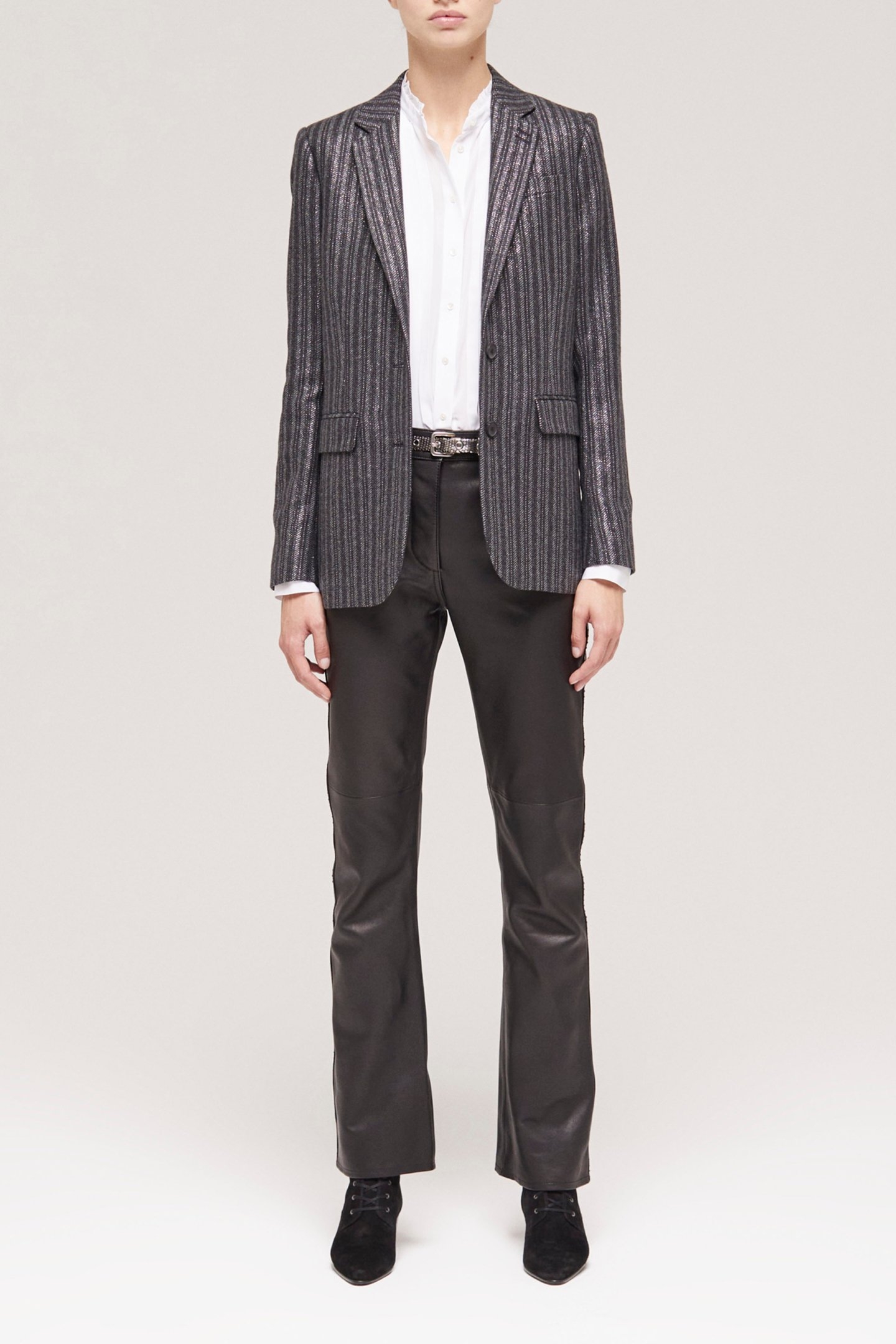 SINGLE CROSSED JACKET BLACK 1