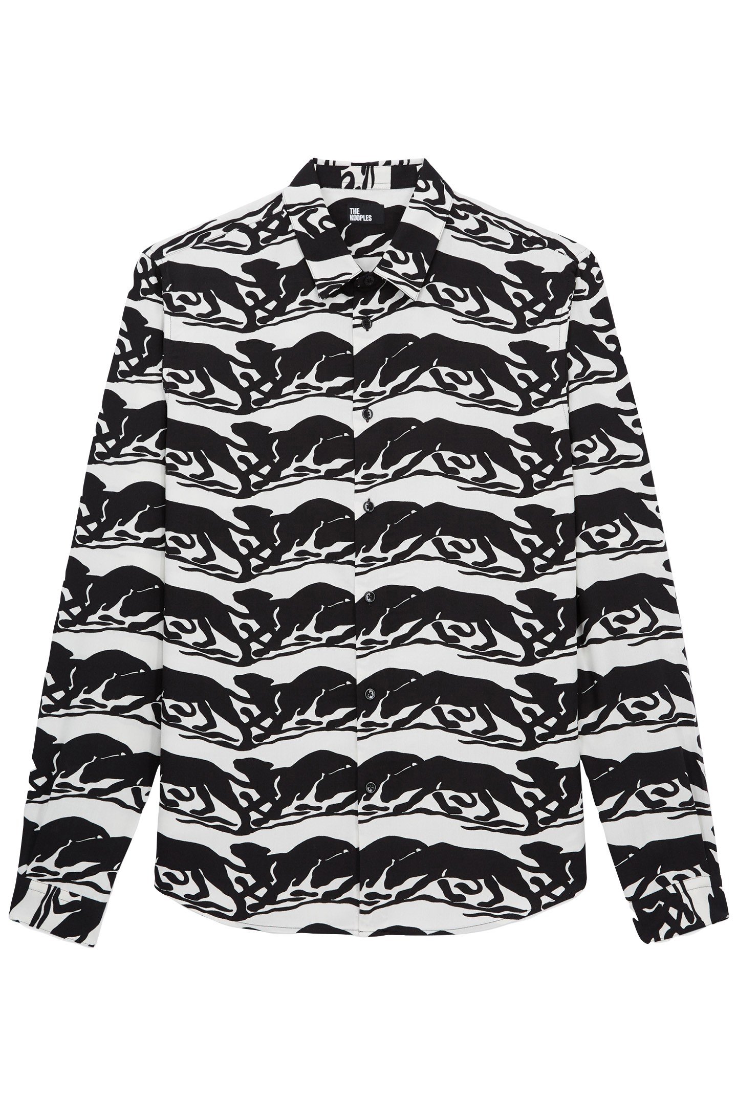 PRINTED CLASSIC COLLAR SHIRT BLACK/WHITE 1