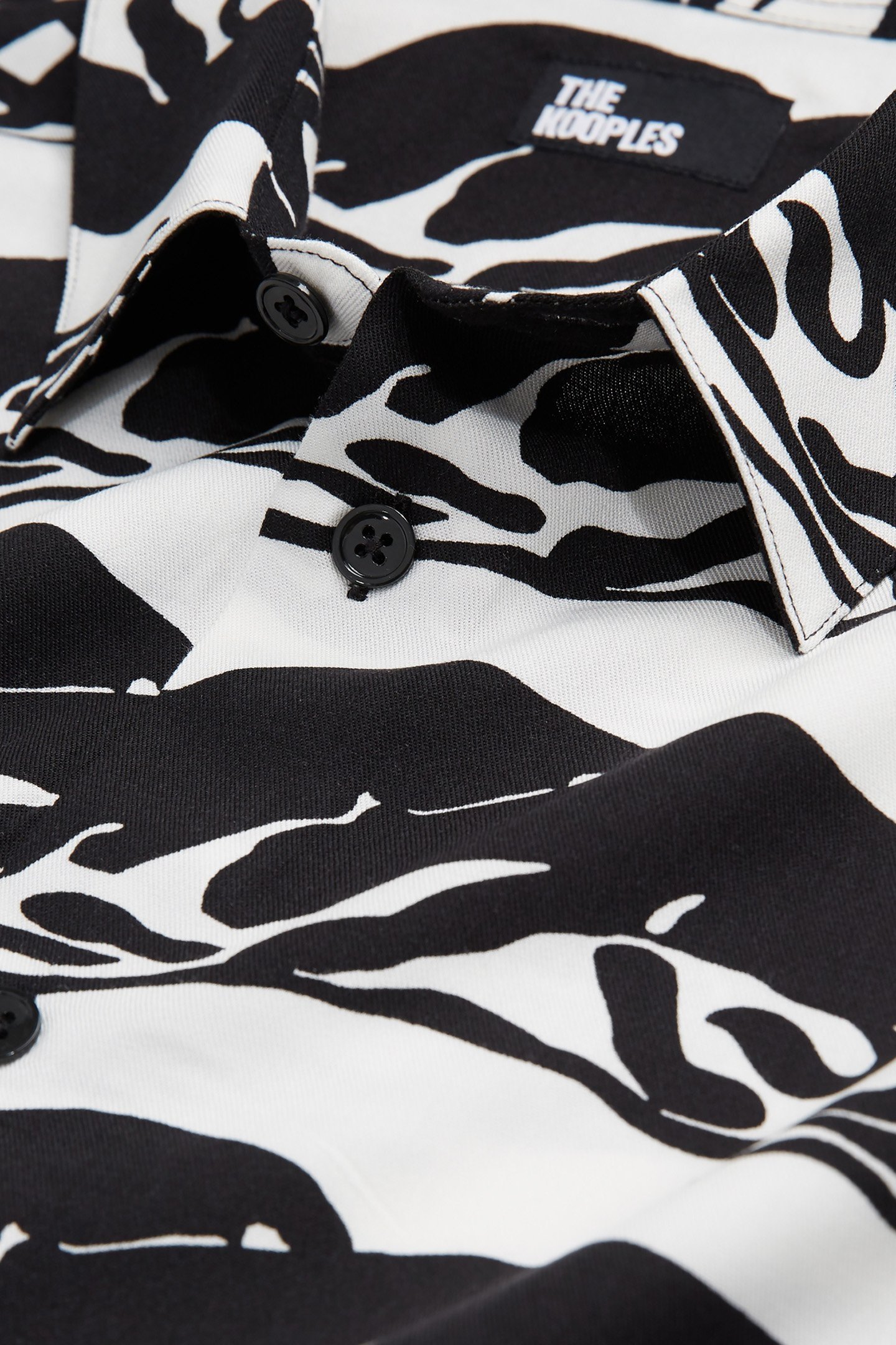 PRINTED CLASSIC COLLAR SHIRT BLACK/WHITE 2