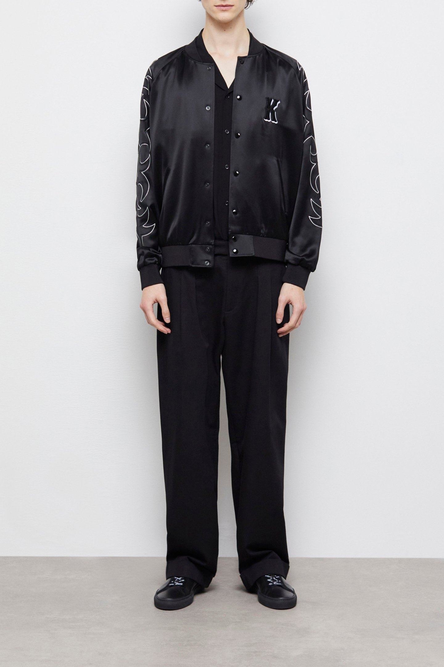 JACKET WITH RIBBED EDGES BLACK 1