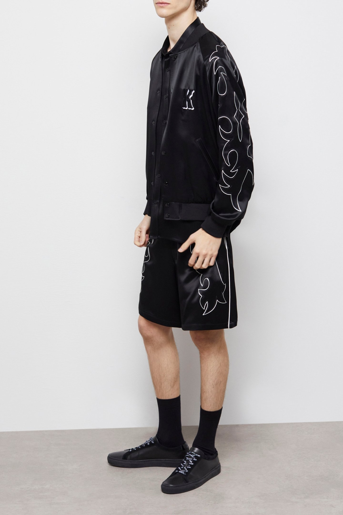 JACKET WITH RIBBED EDGES BLACK 4