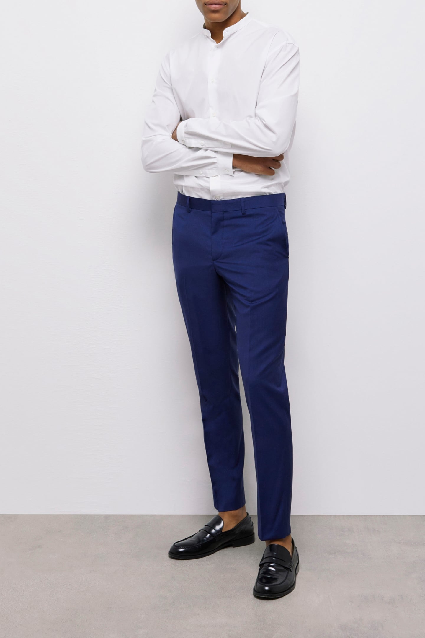 FITTED SUIT PANTS NAVY 4