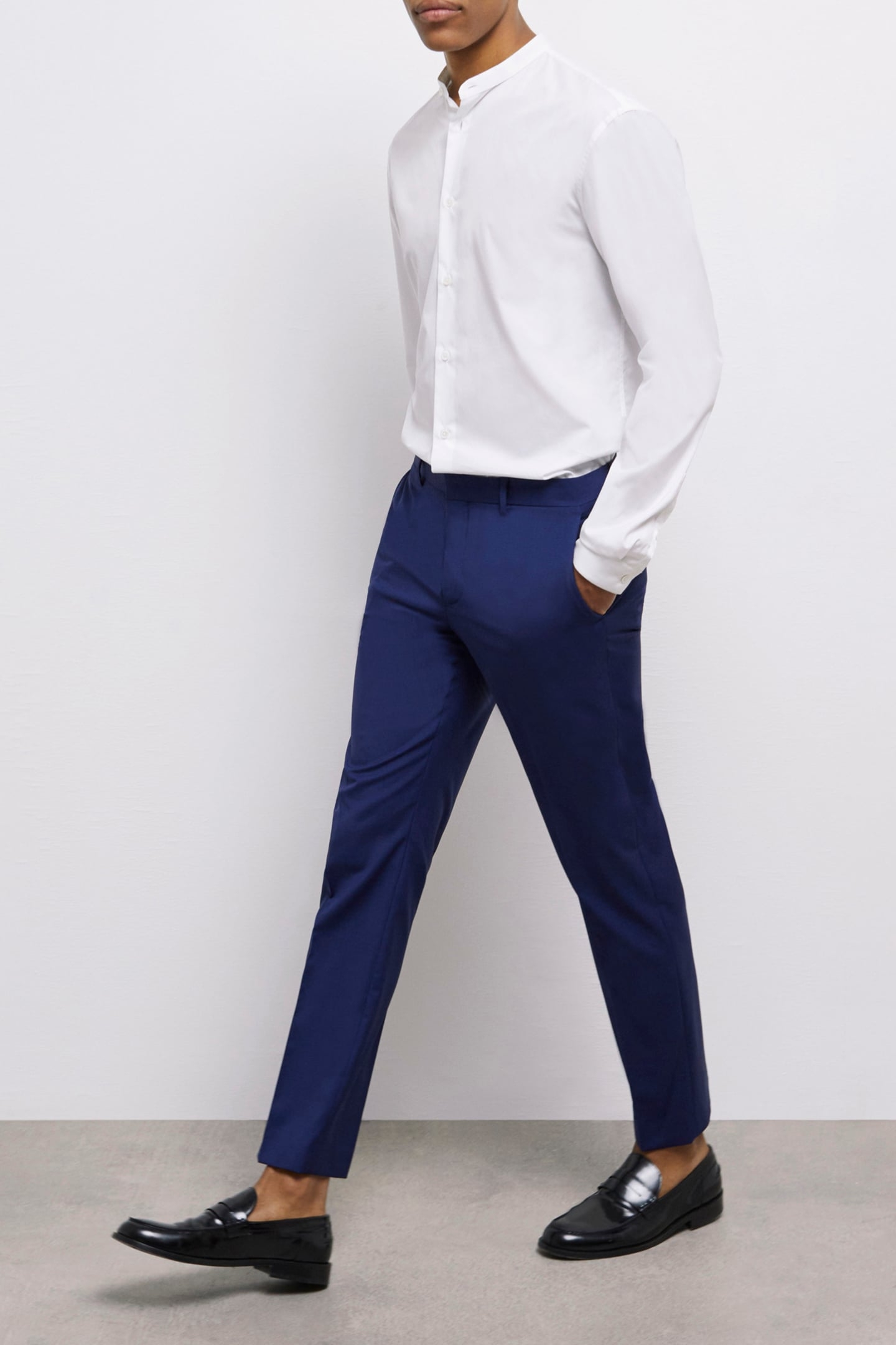 FITTED SUIT PANTS NAVY 5